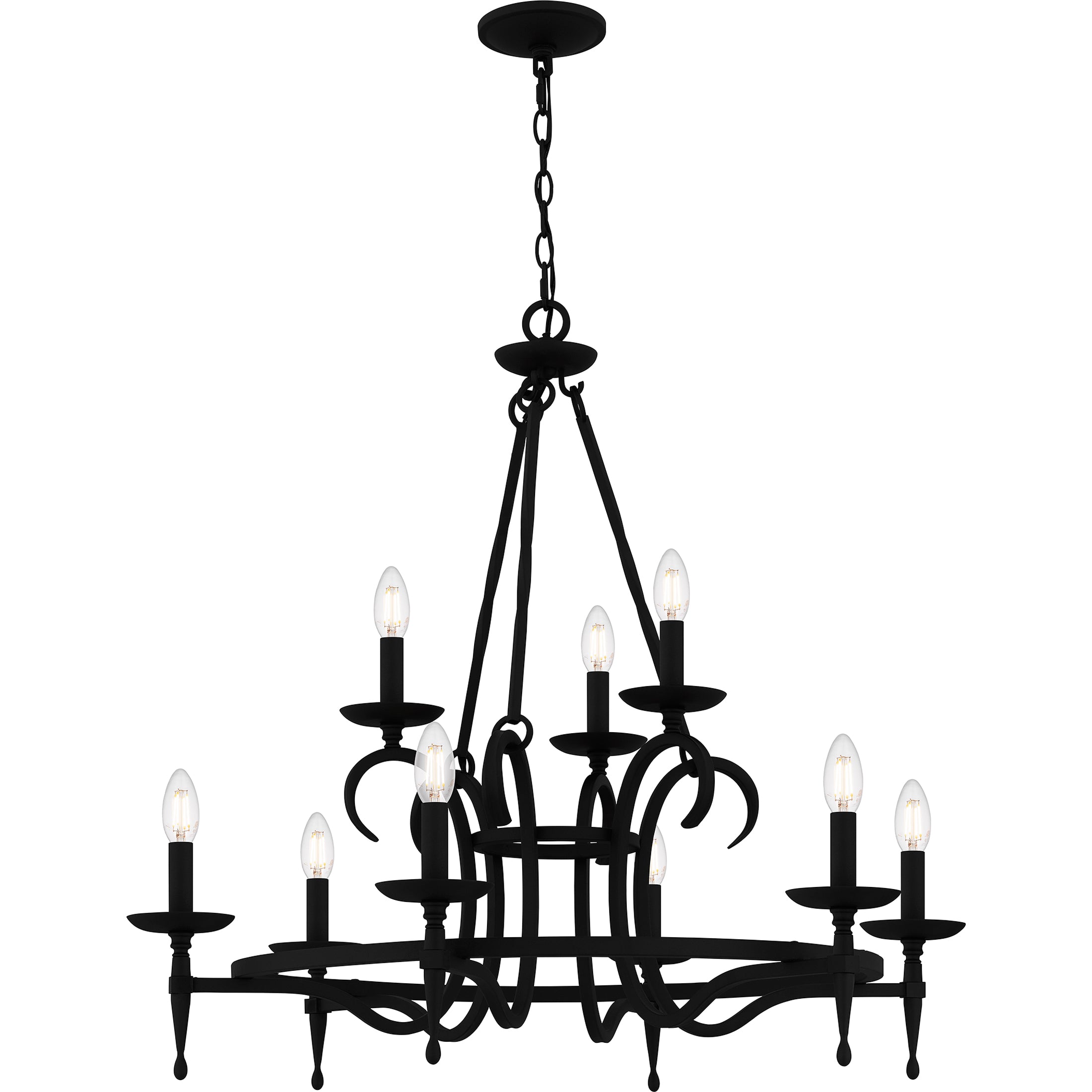 Quoizel Octavia lustr Earth Black 9 světel