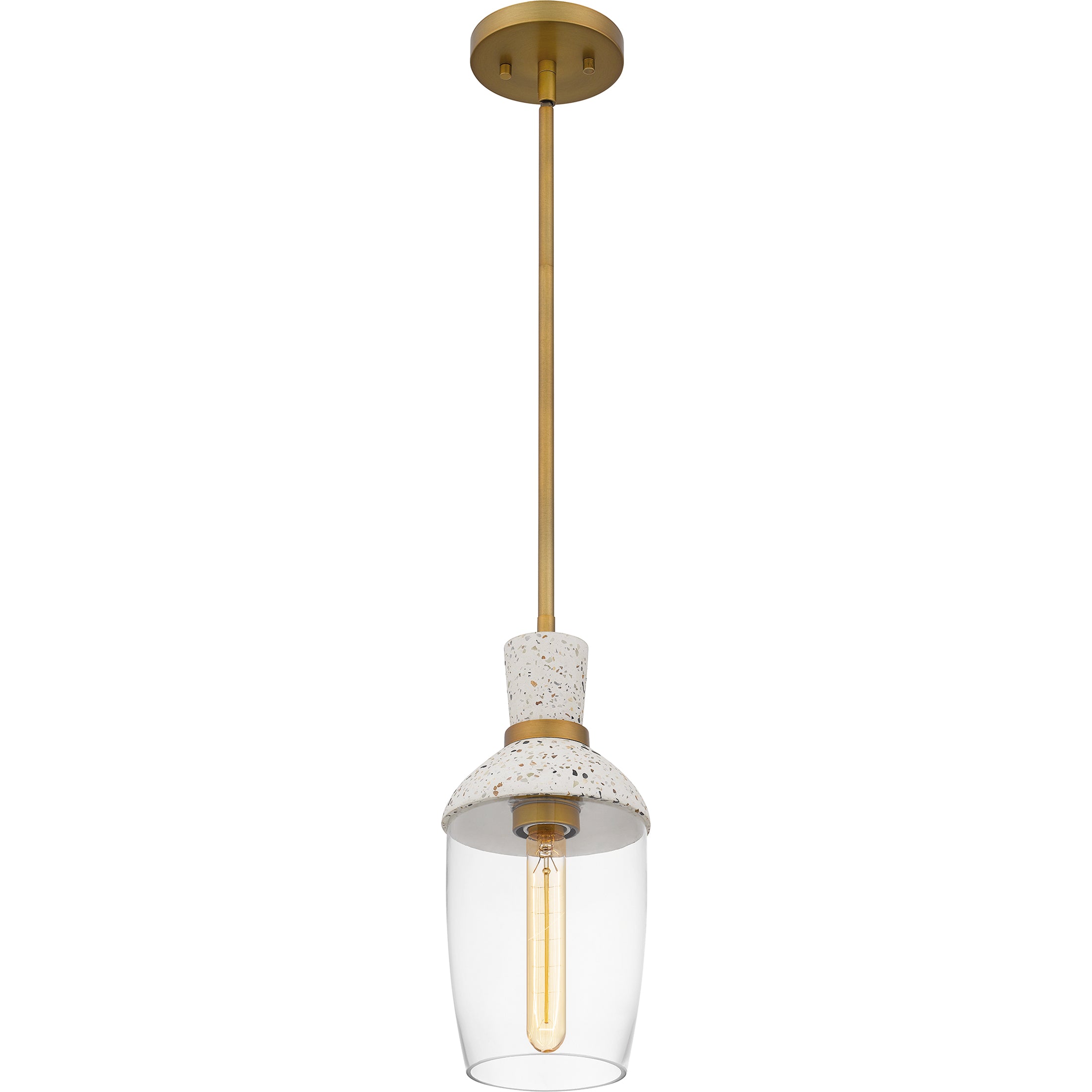 Quoizel Springsteen mini pendant mosaz teraco