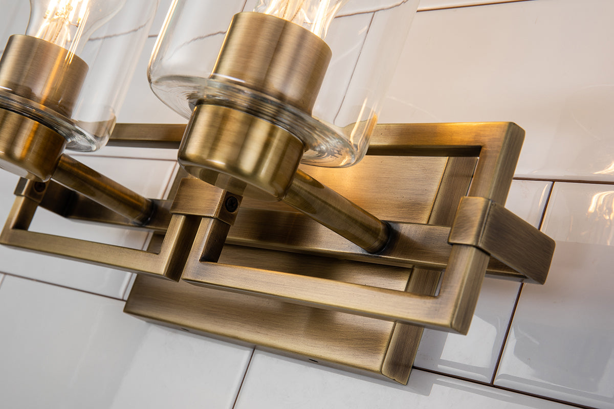 Gilded Nola Estes 2 Light koupelnové svítídlo mosaz
