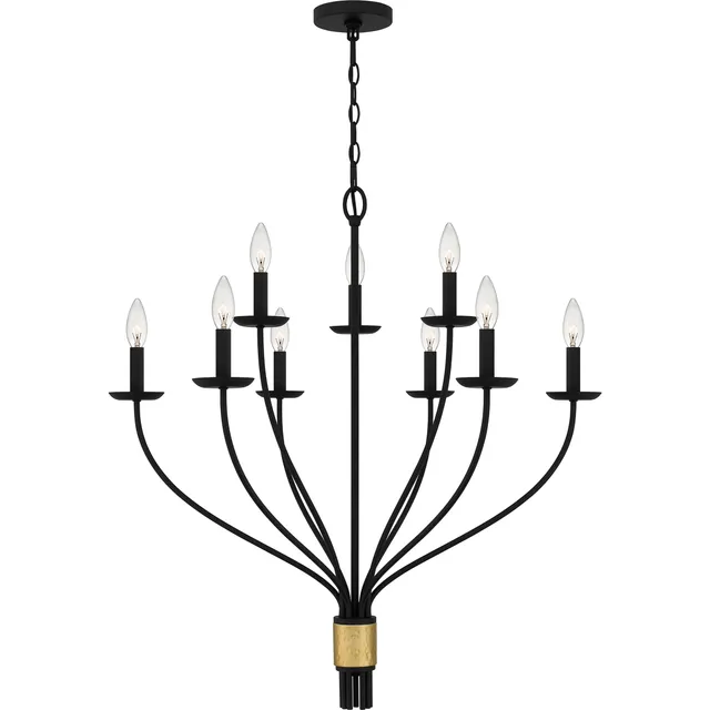 Quoizel Margaret lustr černý matte black