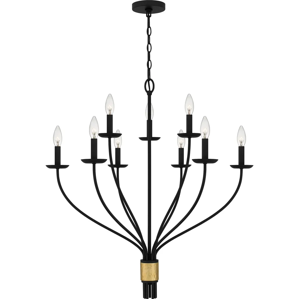 Quoizel Margaret lustr černý matte black