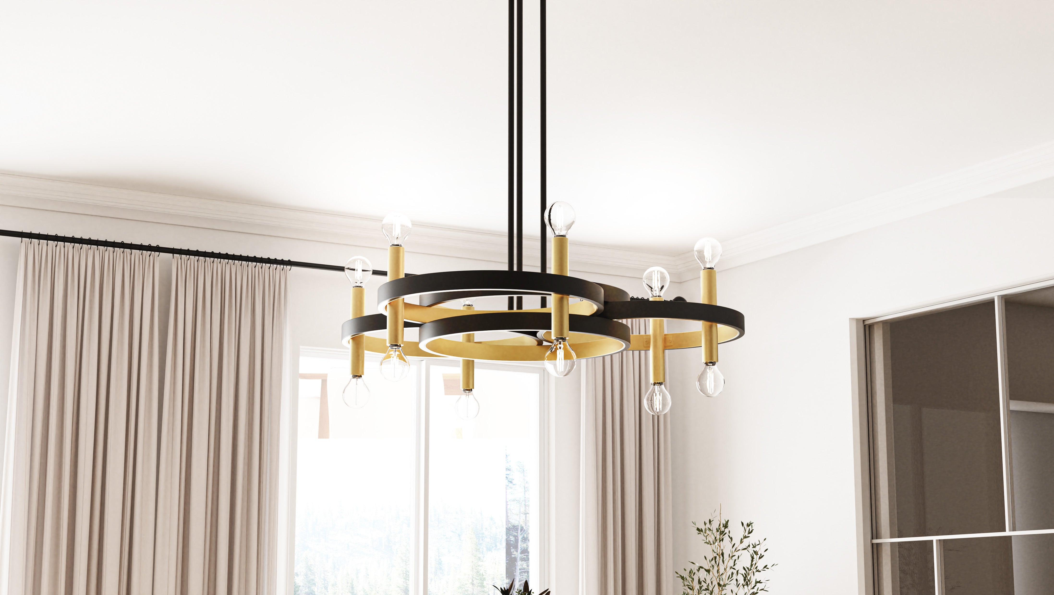 Quoizel Winsland Chandelier lustr 16světelný černý