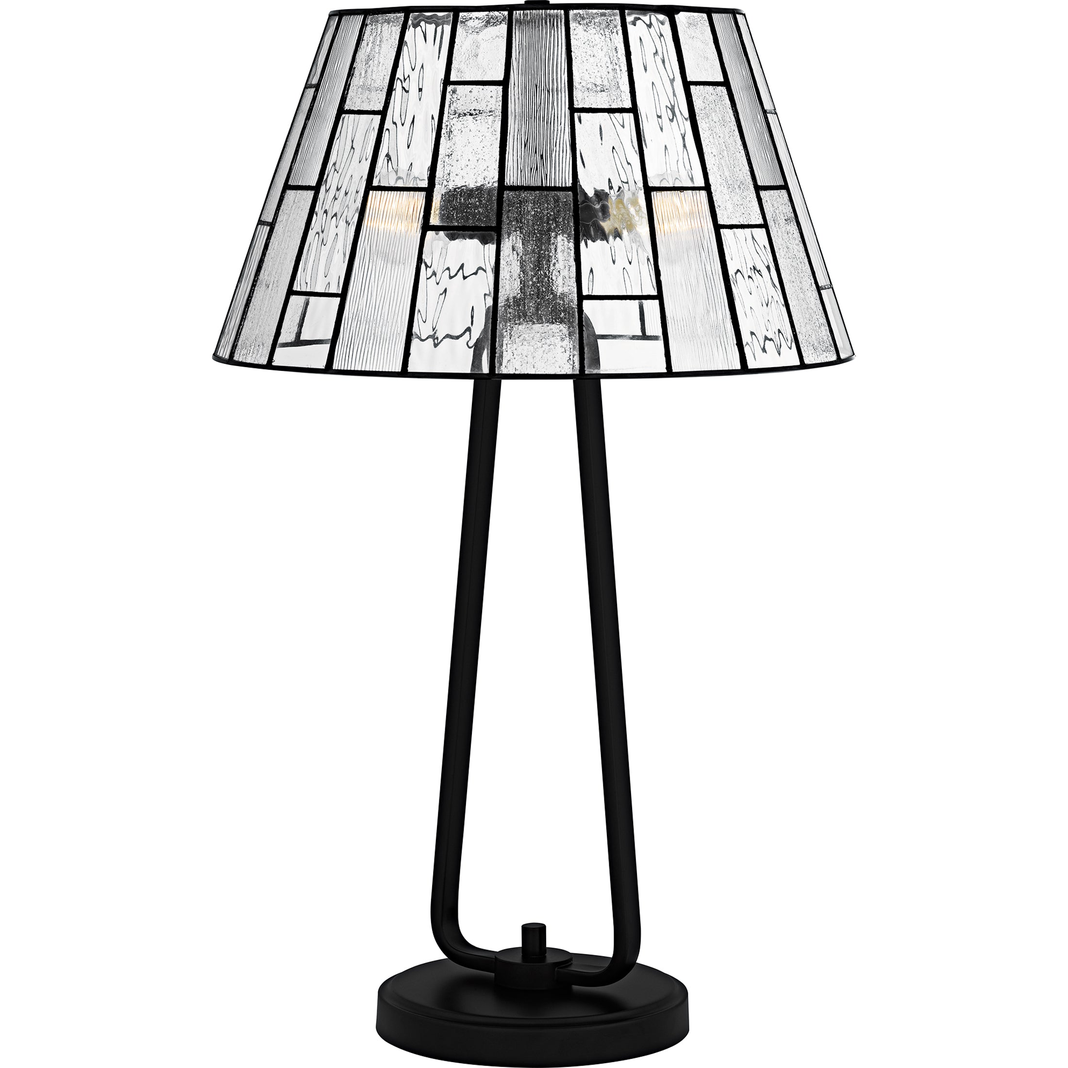 Quoizel Rainier Table Lamp stolní lampa černá vitrážová