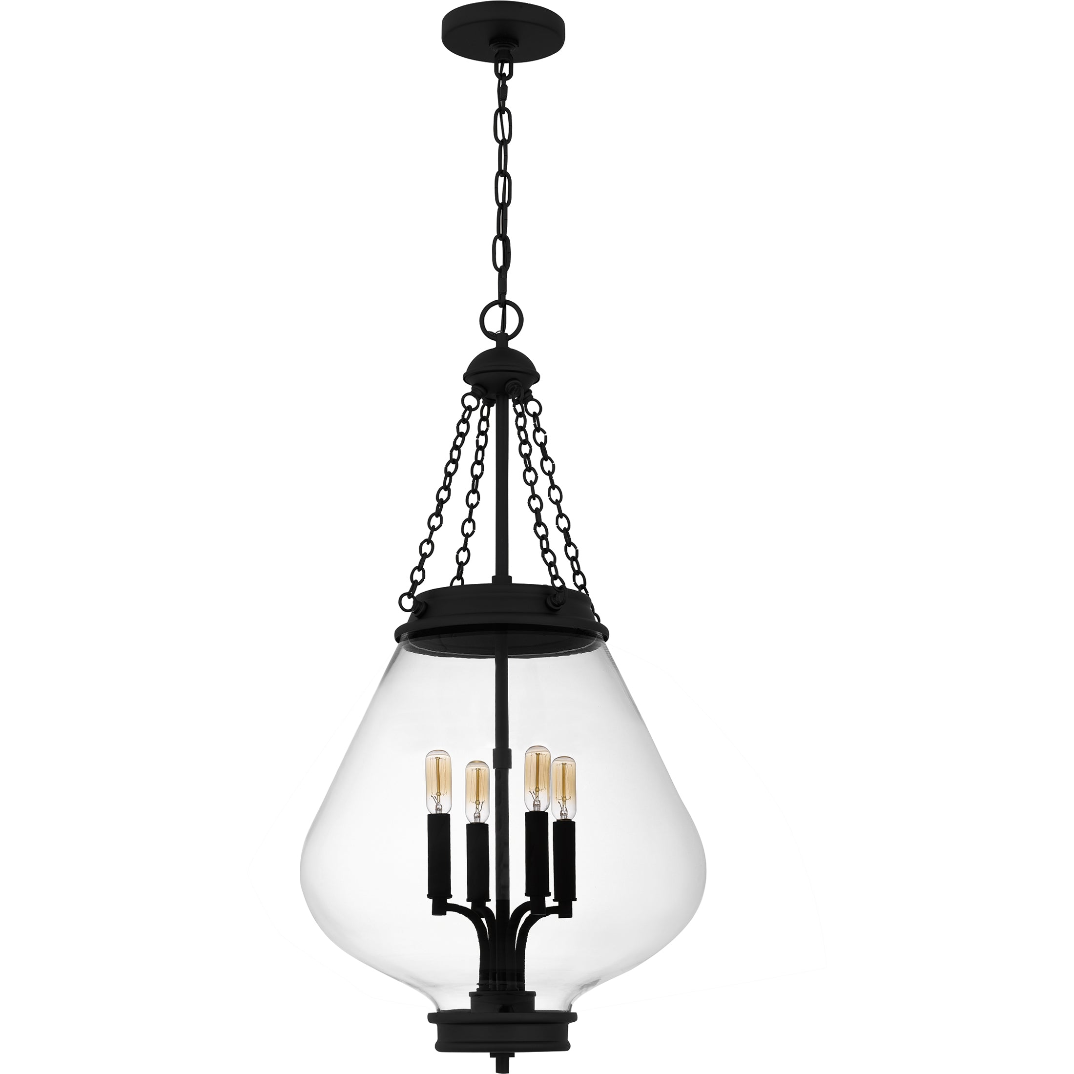 Quoizel Wallace Pendant závěsné svítidlo matte black sklo