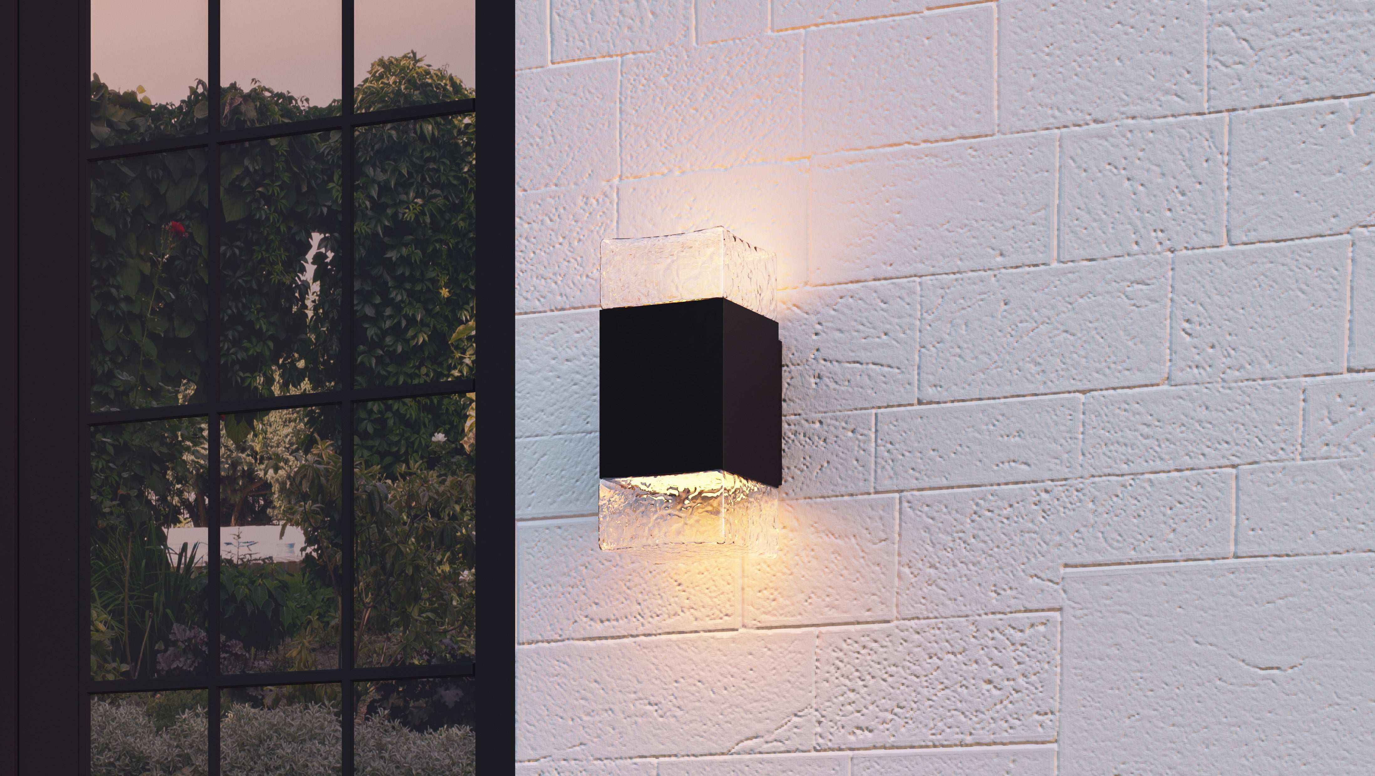 Quoizel Saxton Wall Light venkovní svítlo černé LED