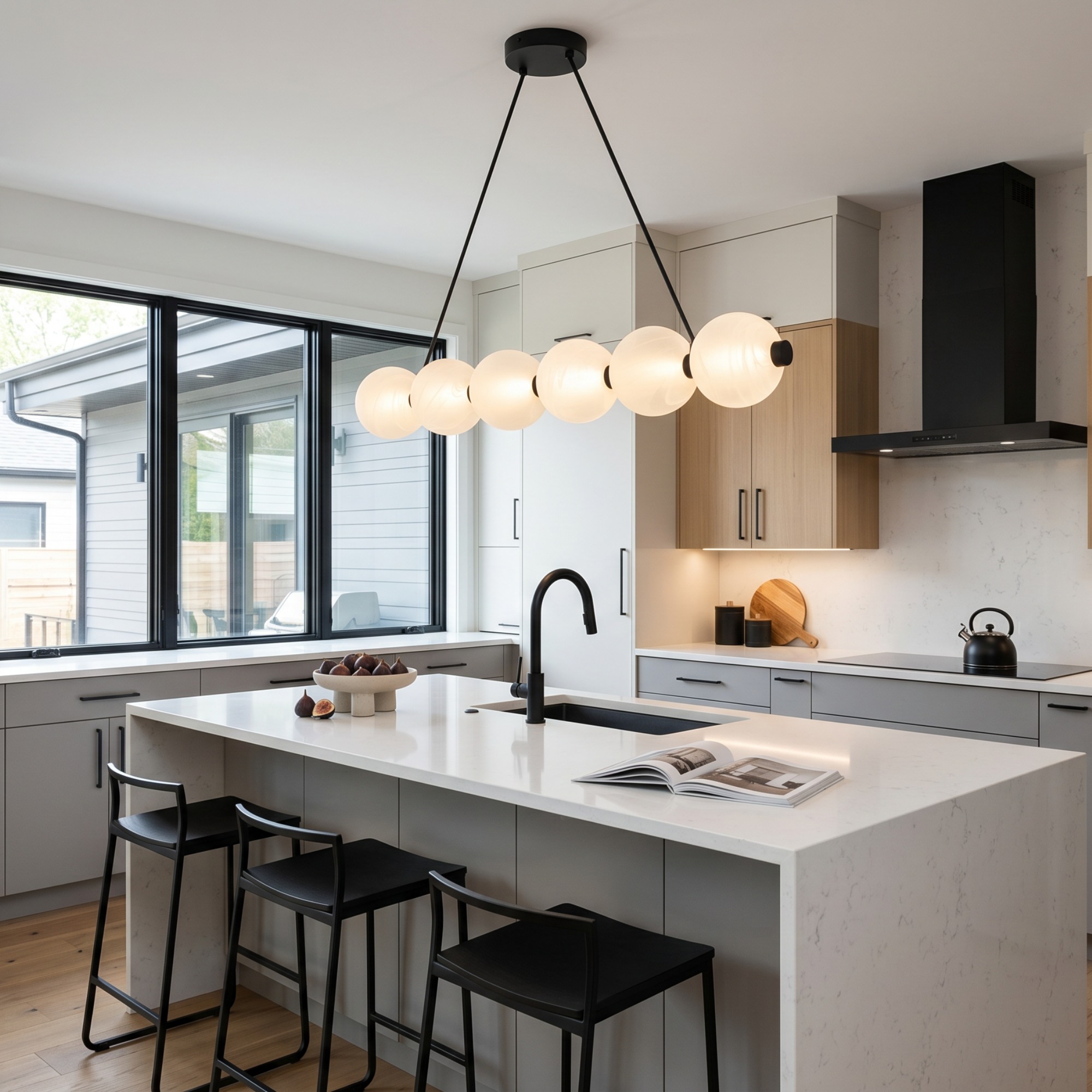 Quoizel Clarendon LED ostrůvkový lustr Matte Black