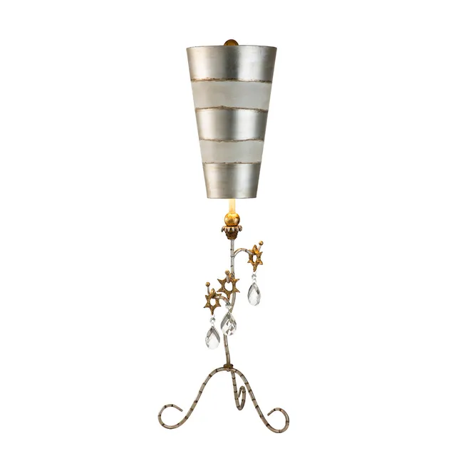 Gilded Nola Tivoli stříbrná stolní lampa bufetová