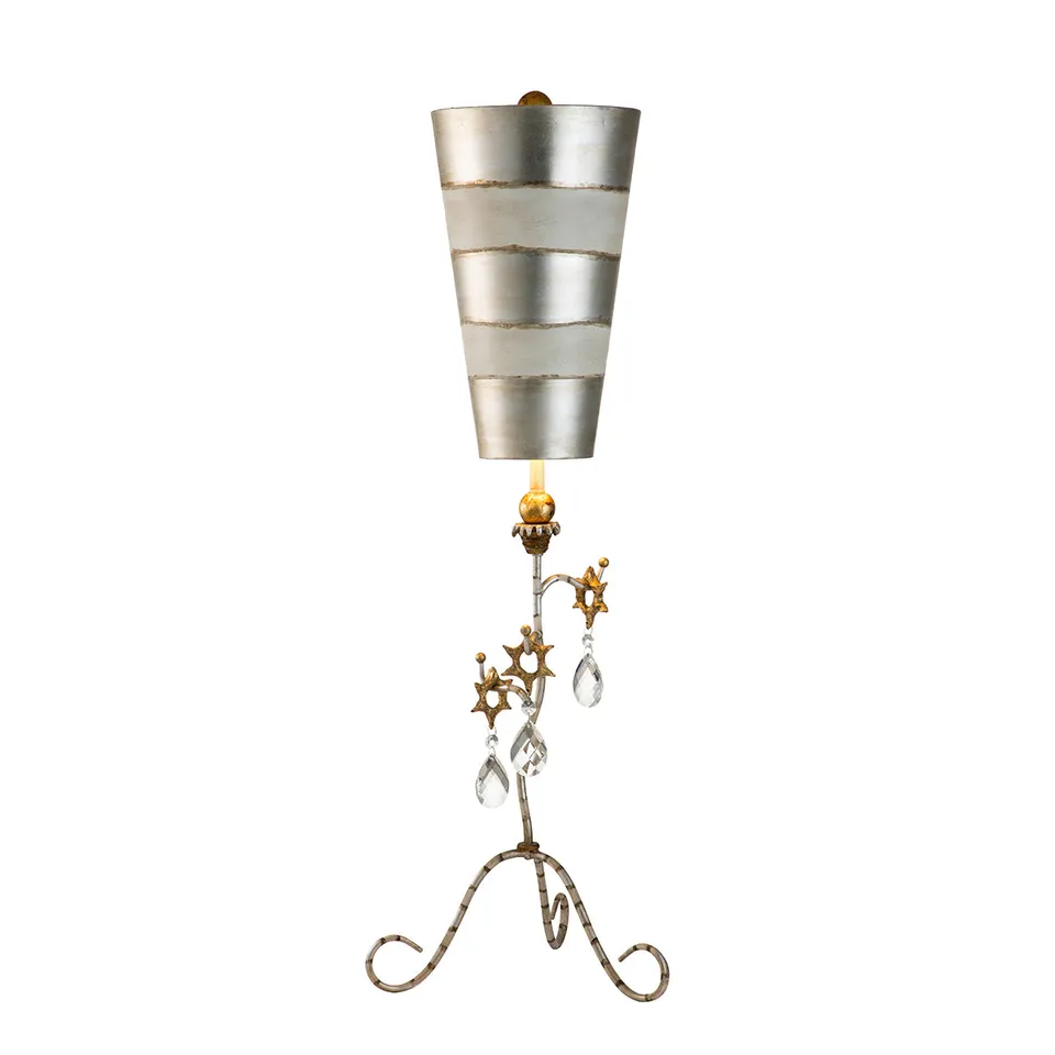 Gilded Nola Tivoli stříbrná stolní lampa bufetová