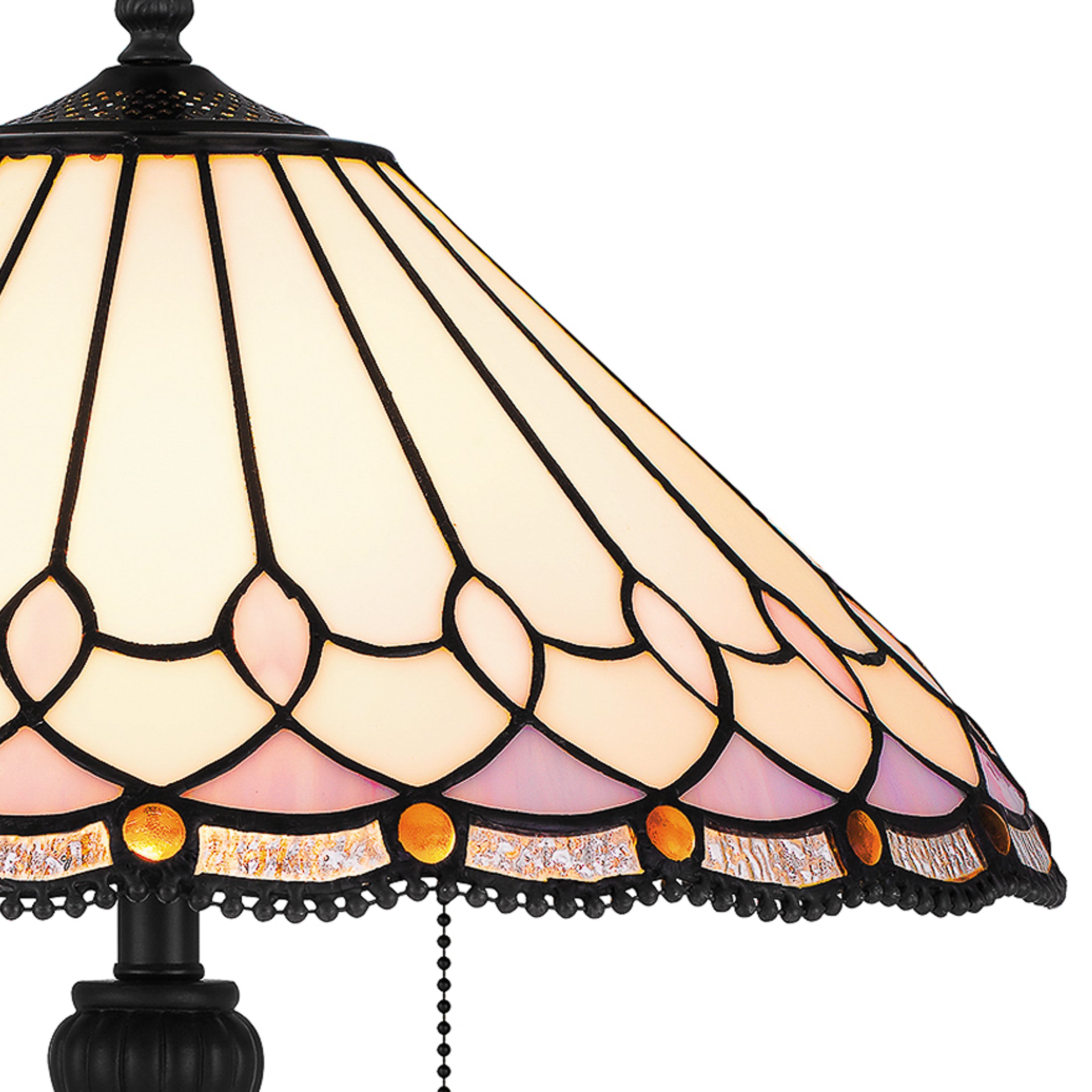 Quoizel Inez stolní lampa černá Tiffany