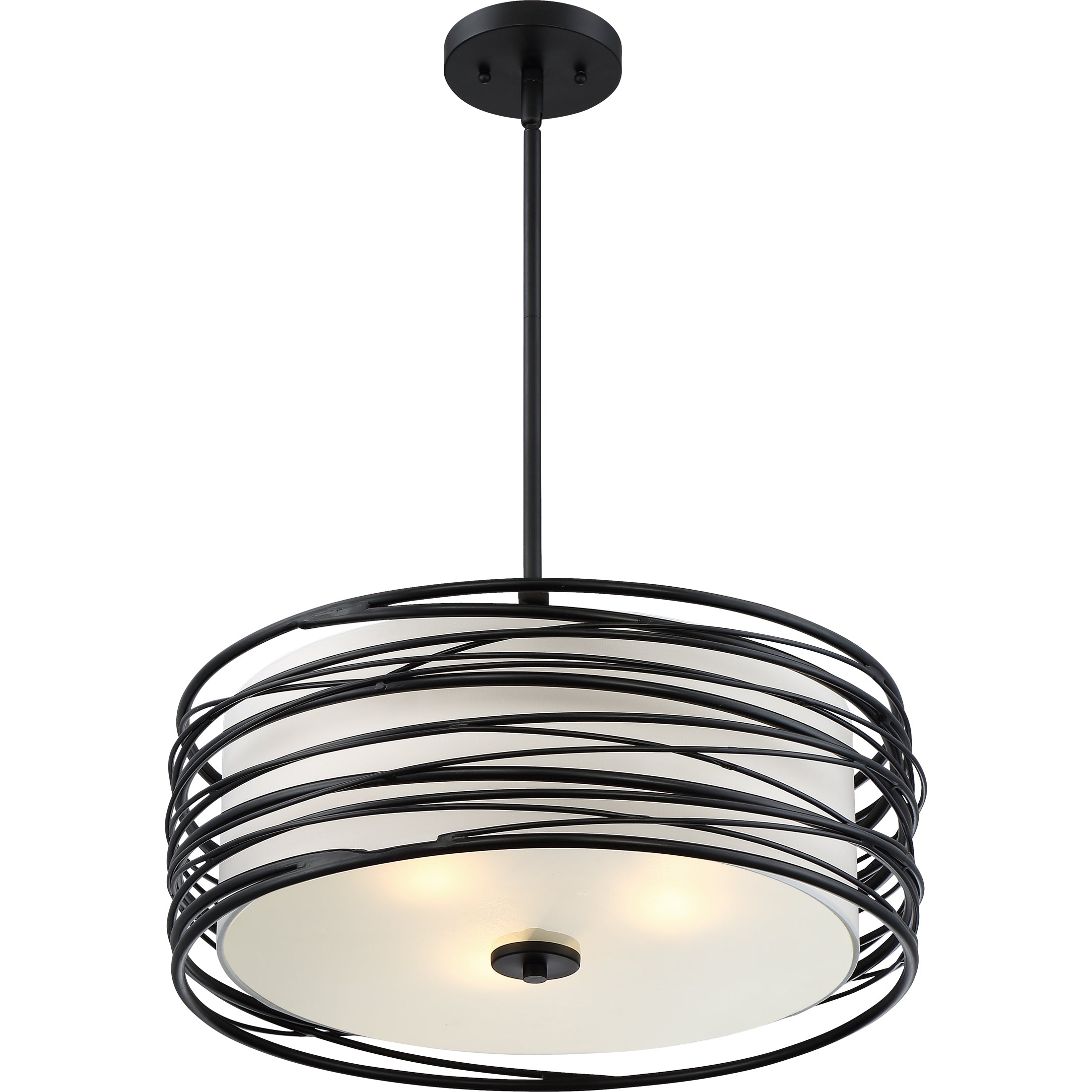 Quoizel Spiral Pendant závěsné svítídlo světlá zlatá
