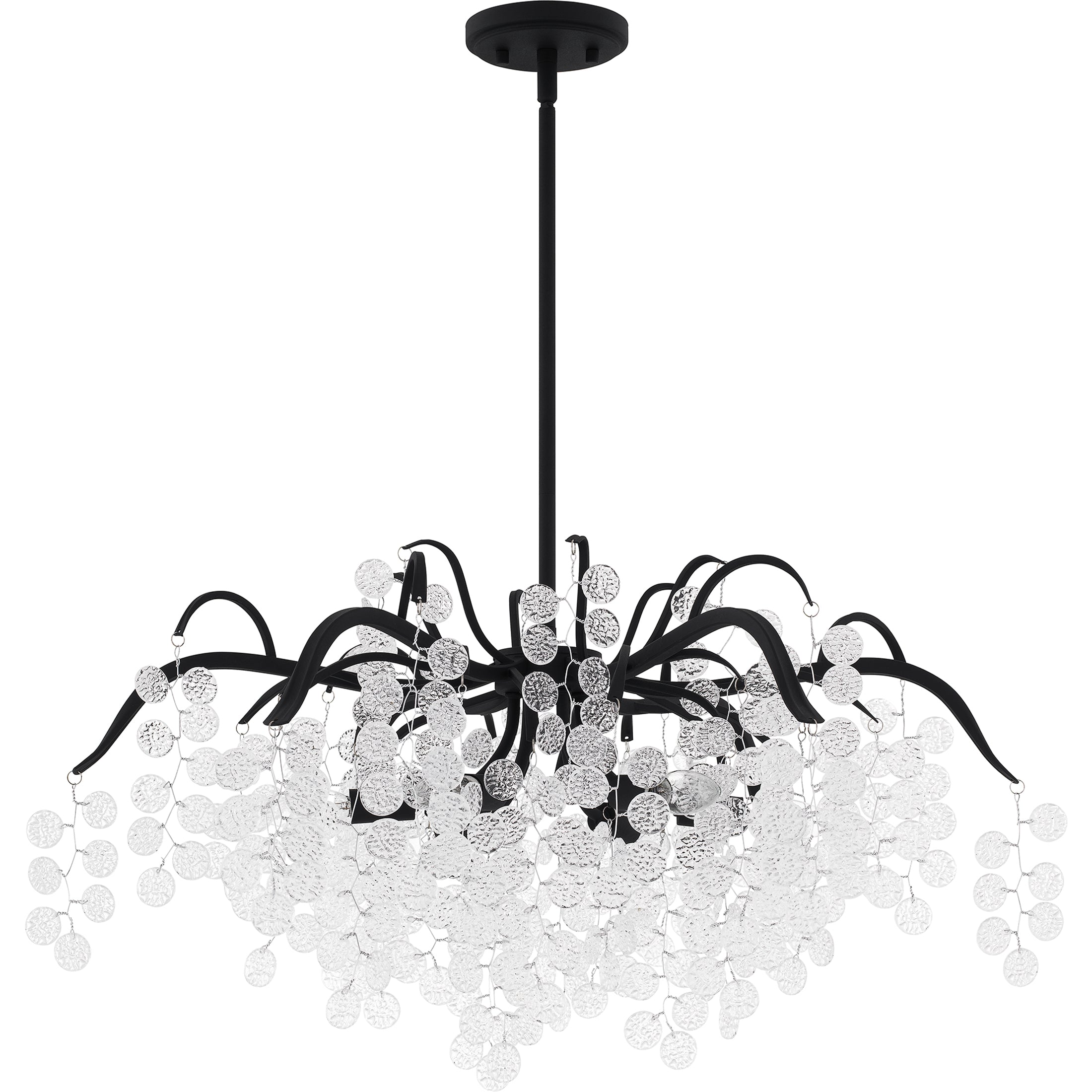 Quoizel Maple lustr earth black čiré sklo