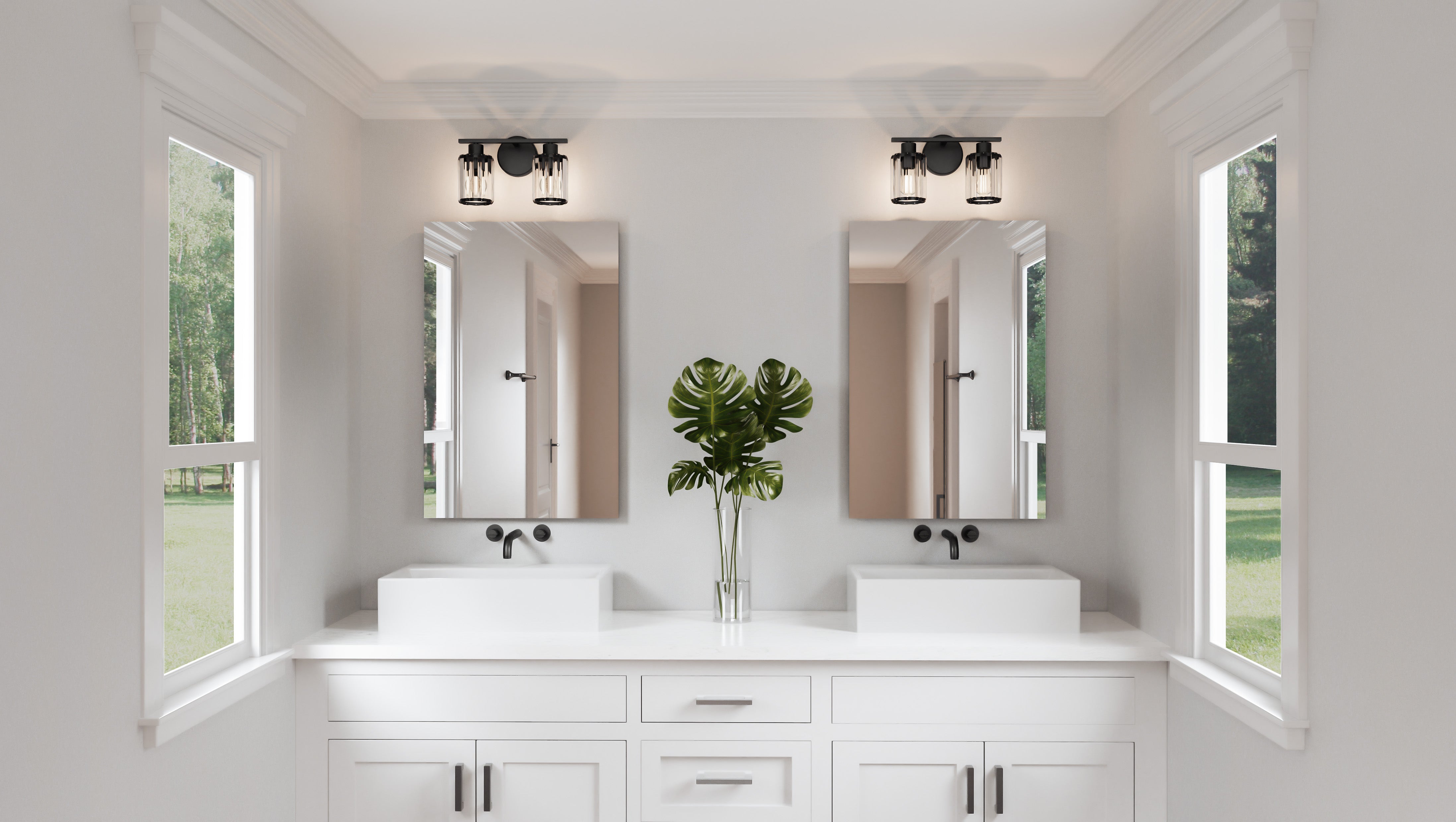 Quoizel Isla Bath Light koupelnové svítidlo černé 3 světla