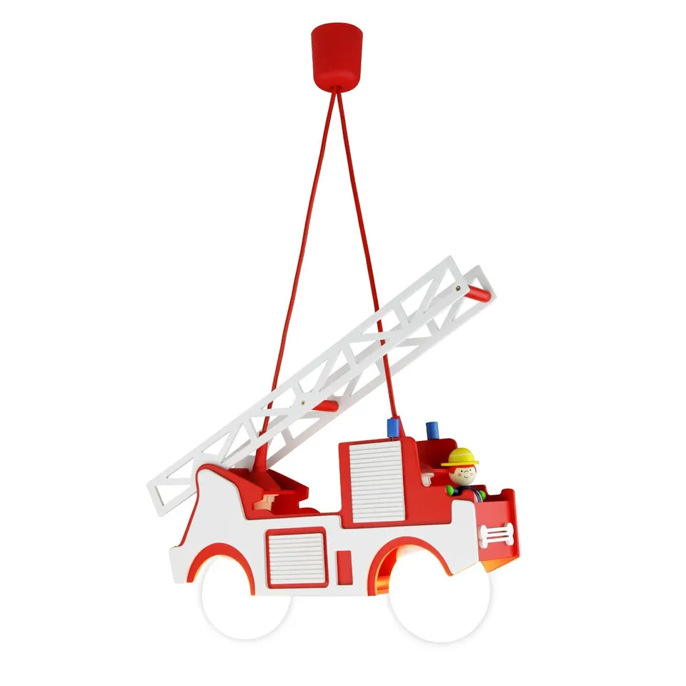 Elobra Feuerwehr Fred závěsný lustr červený 60 cm