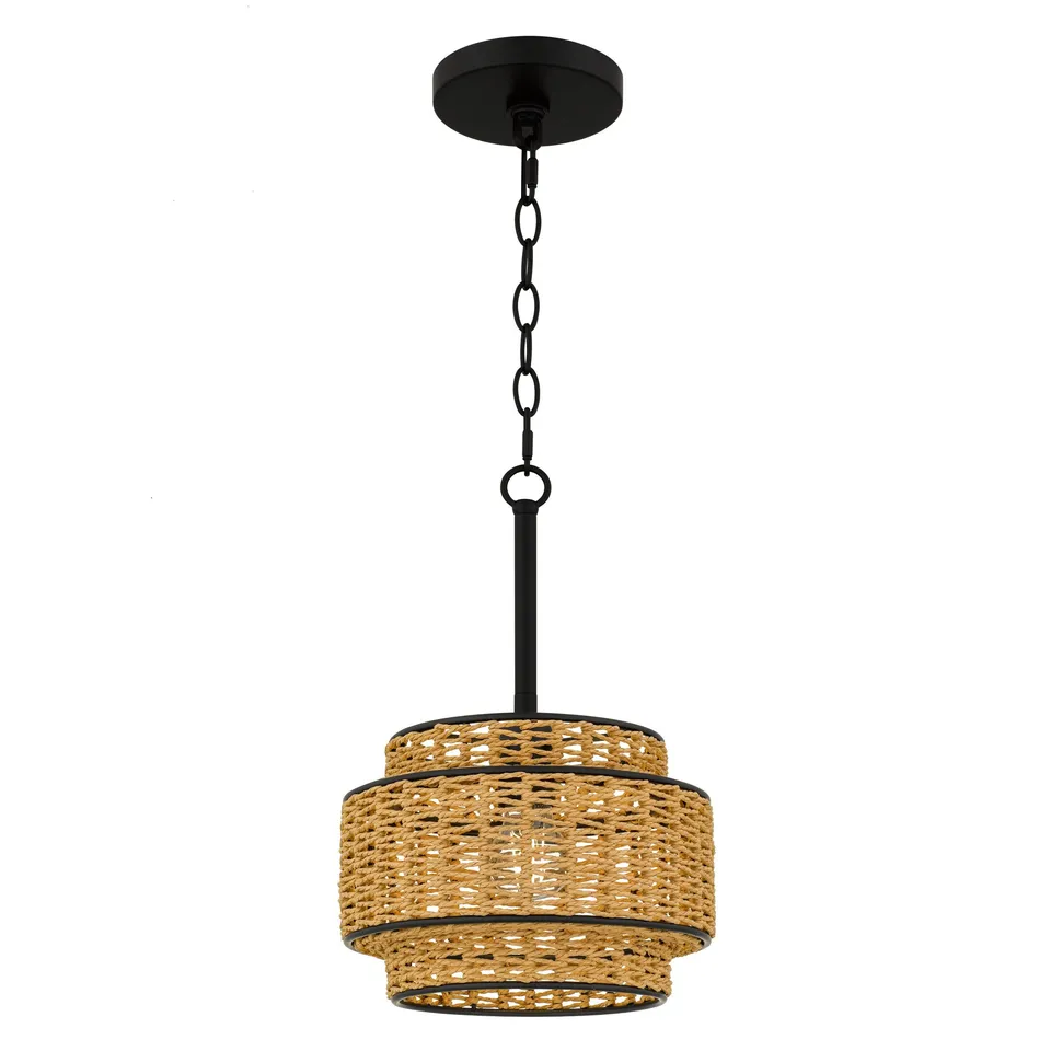 Quoizel Teton Mini Pendant svítídlo 25cm černé
