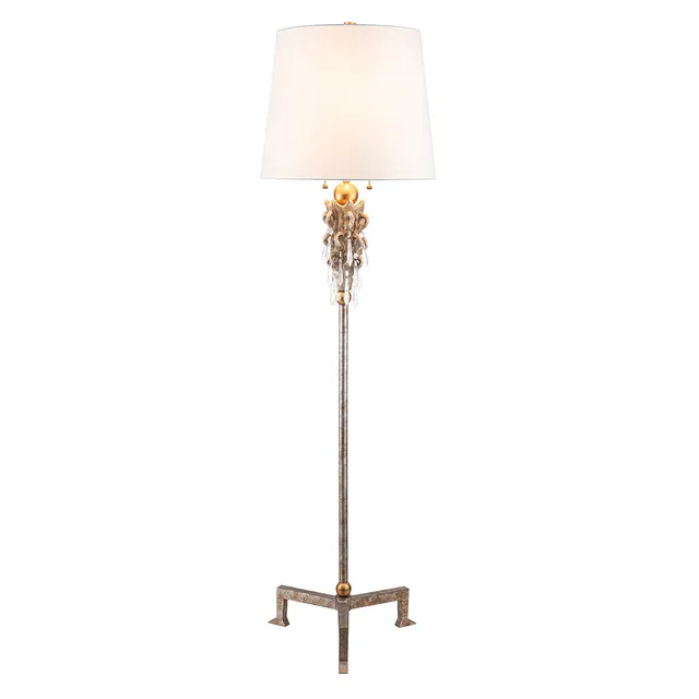 Gilded Nola Madison stojací lampa zlatá s krystaly