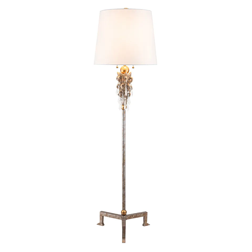 Gilded Nola Madison stojací lampa zlatá s krystaly