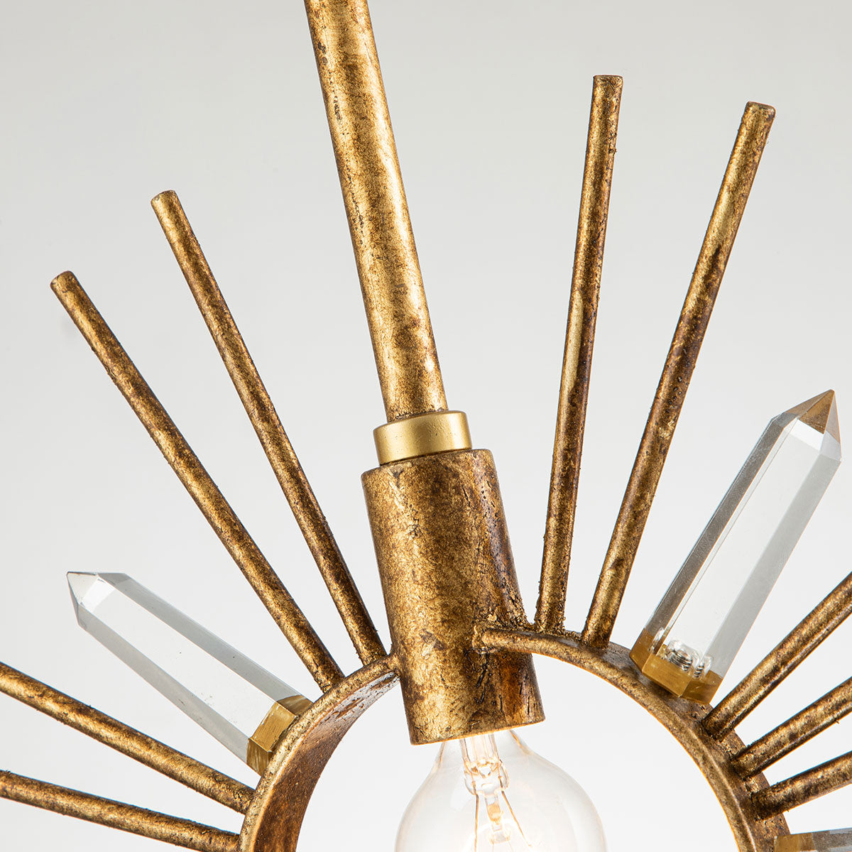 Gilded Nola Sun King 1 Light Pendant závěsné svítidlo zlaté
