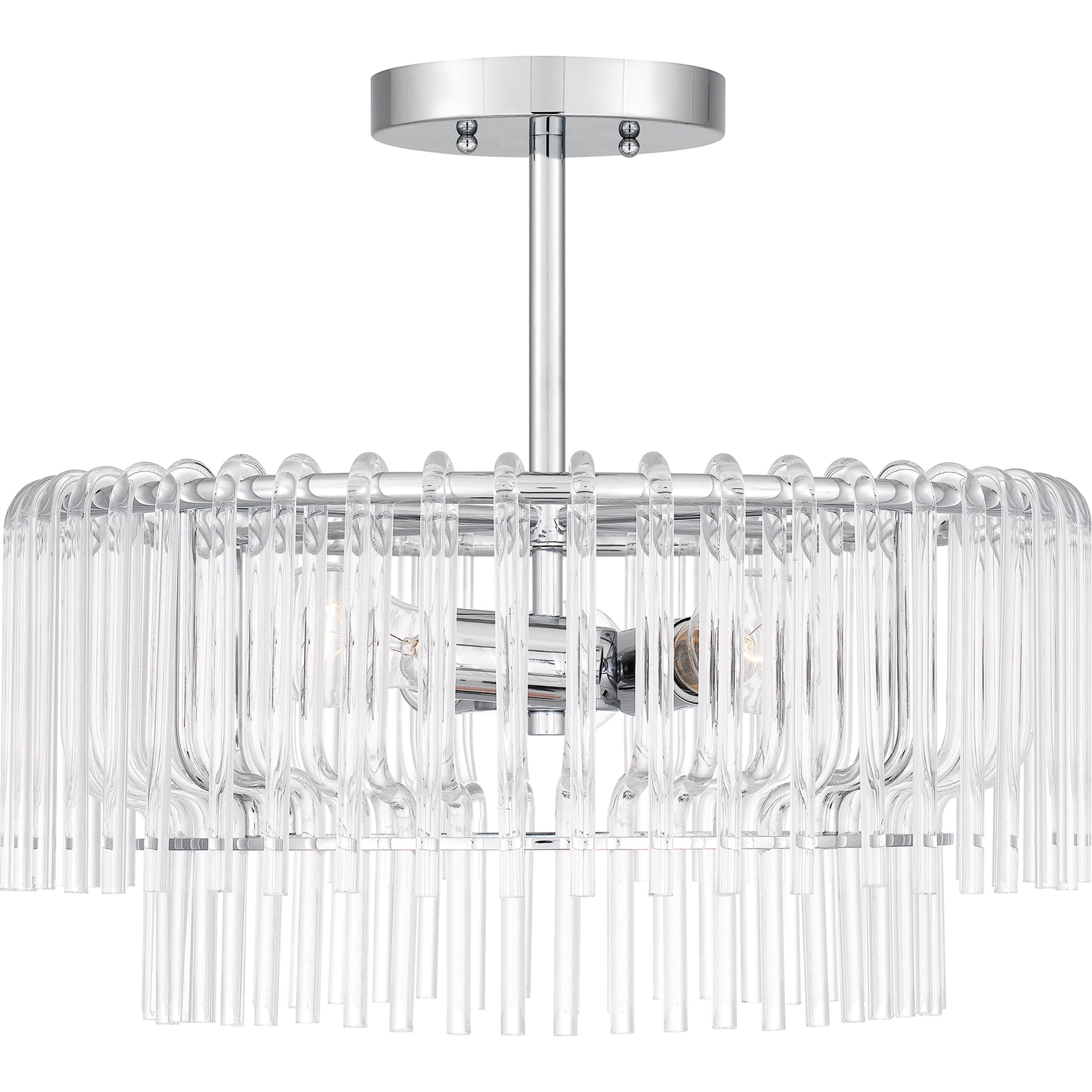 Quoizel Tayshia Semi-Flush stropnice chrom se sklem