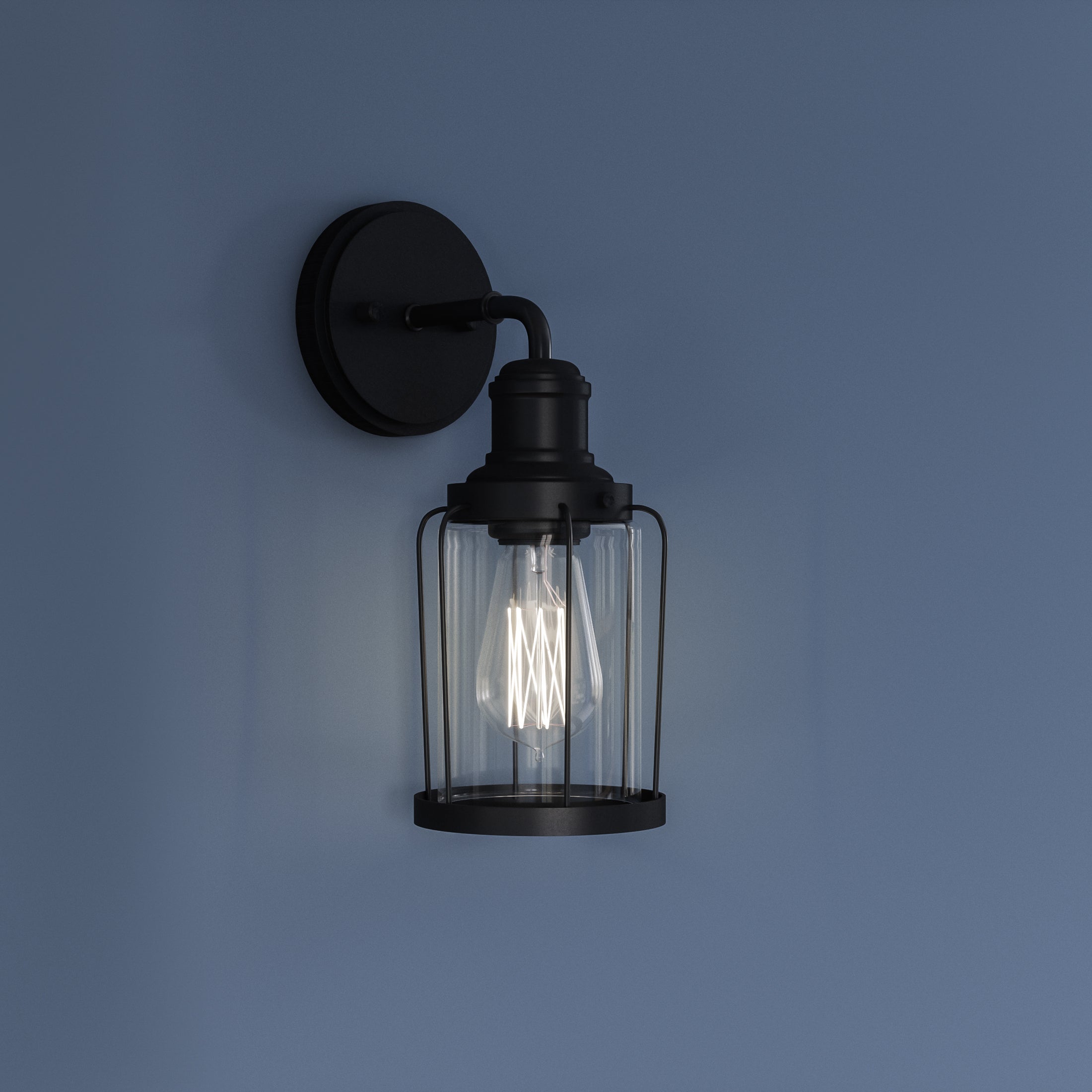 Quoizel Ludlow Wall Sconce nástěnná lampa černá klec