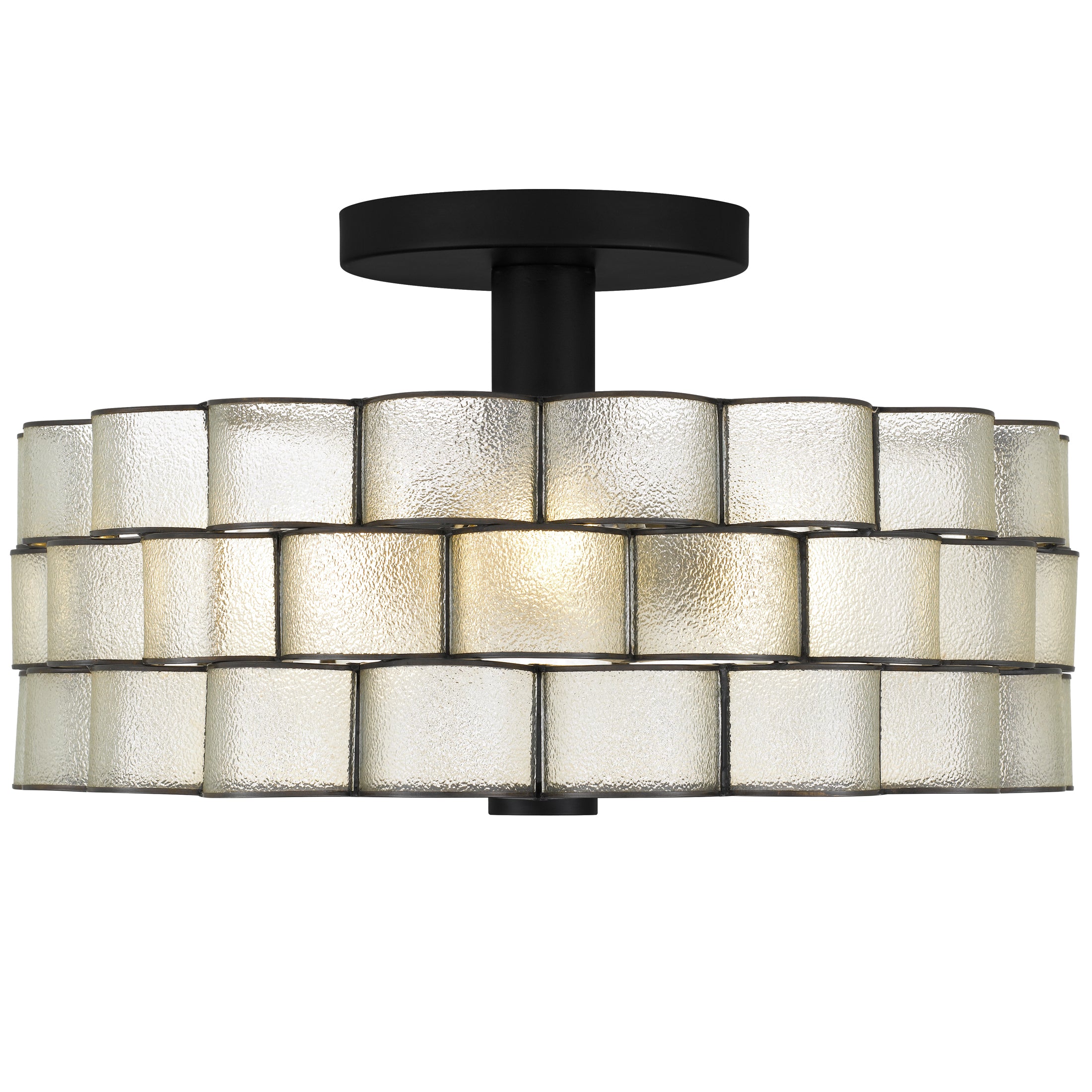 Quoizel Rory Semi-Flush Mount stropní svítídlo černé sklo