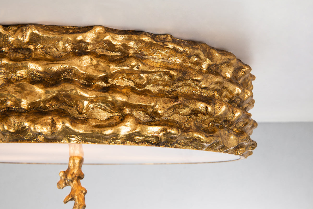 Gilded Nola Trellis 16 stropní svítidlo sklo