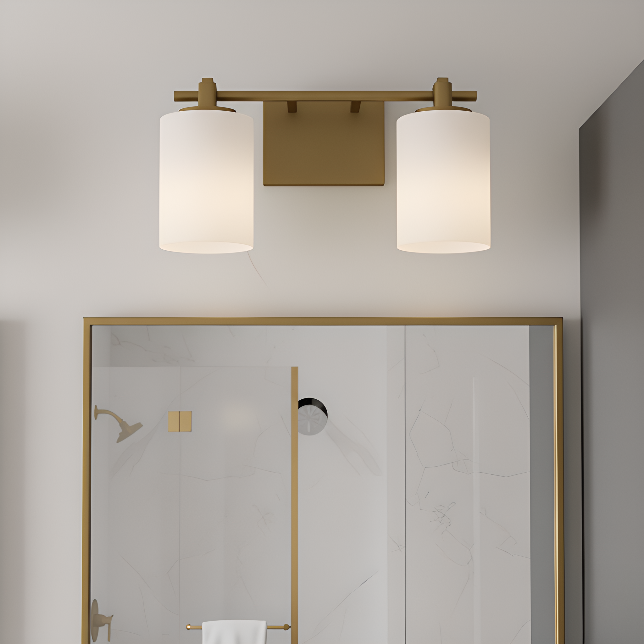 Quoizel Morris koupelnové světlo 2-light mosaz