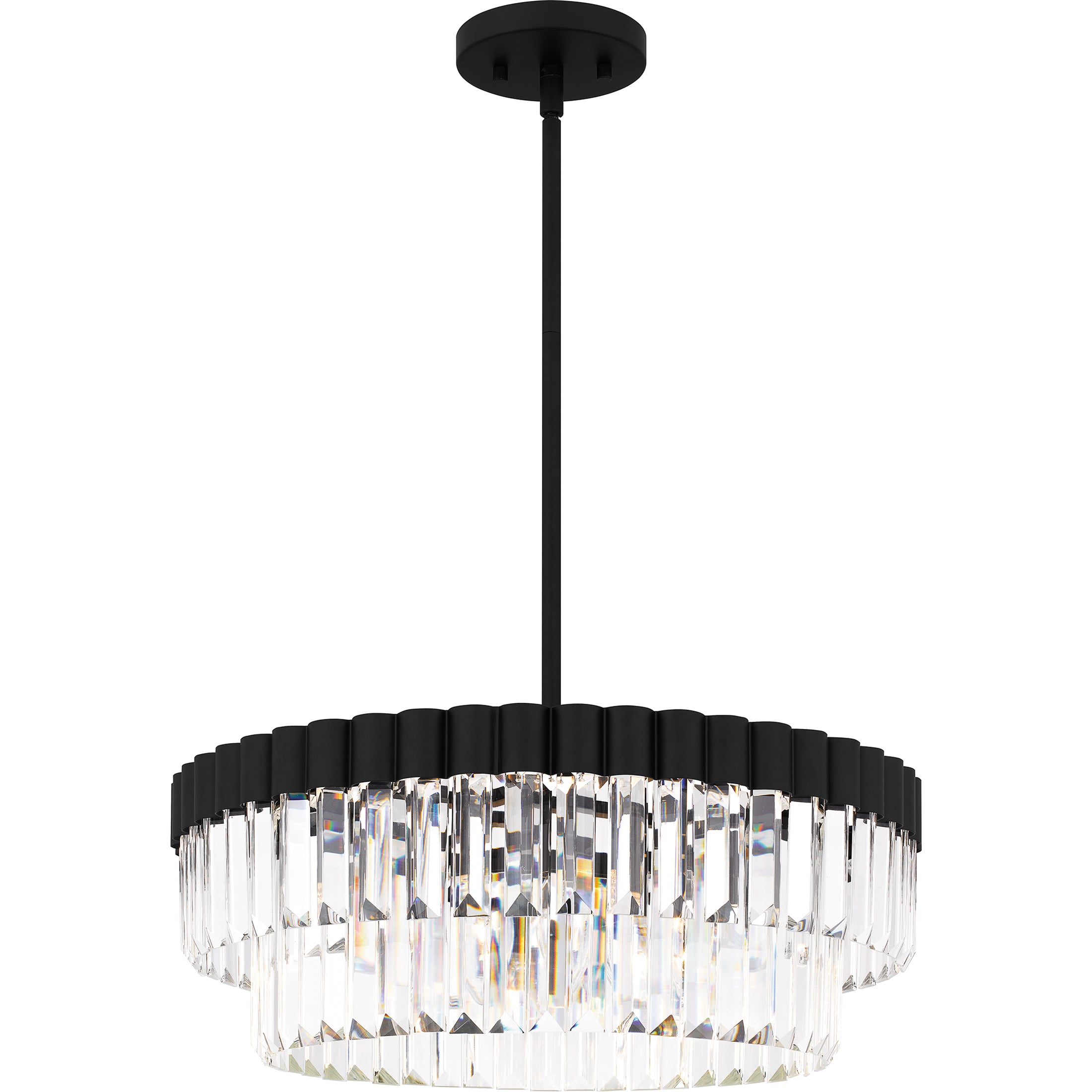 Quoizel Starlight Pendant lustr brushed nickel křišťál