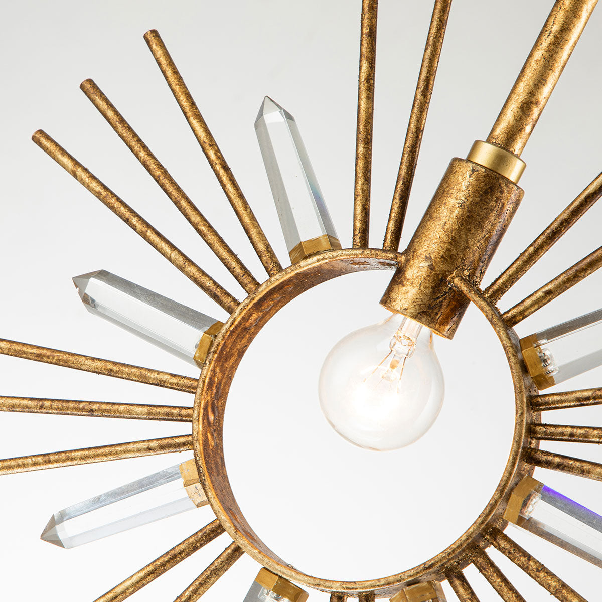 Gilded Nola Sun King 1 Light Pendant závěsné svítidlo zlaté