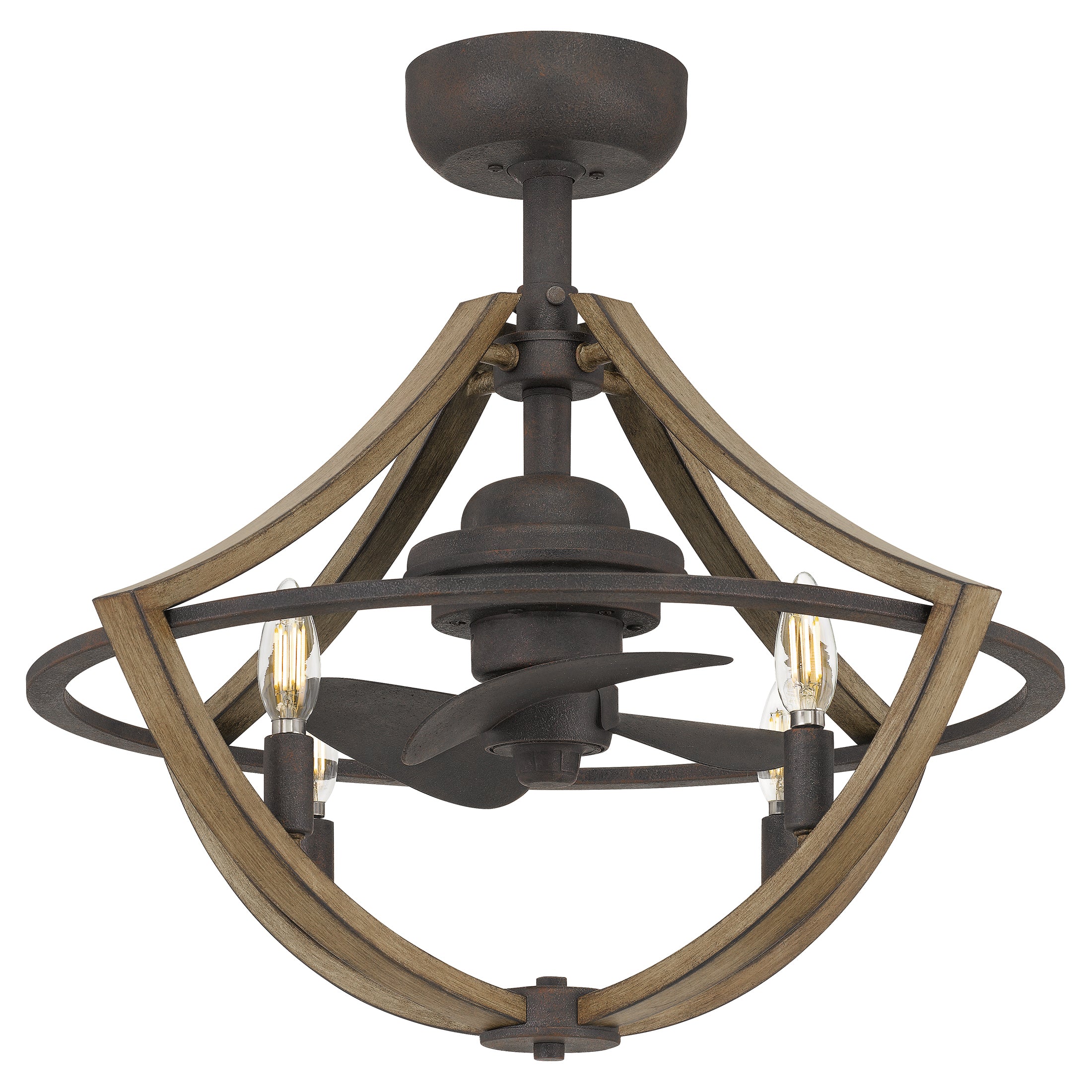 Quoizel Shire Fan Light ventilátor lustr rustikální