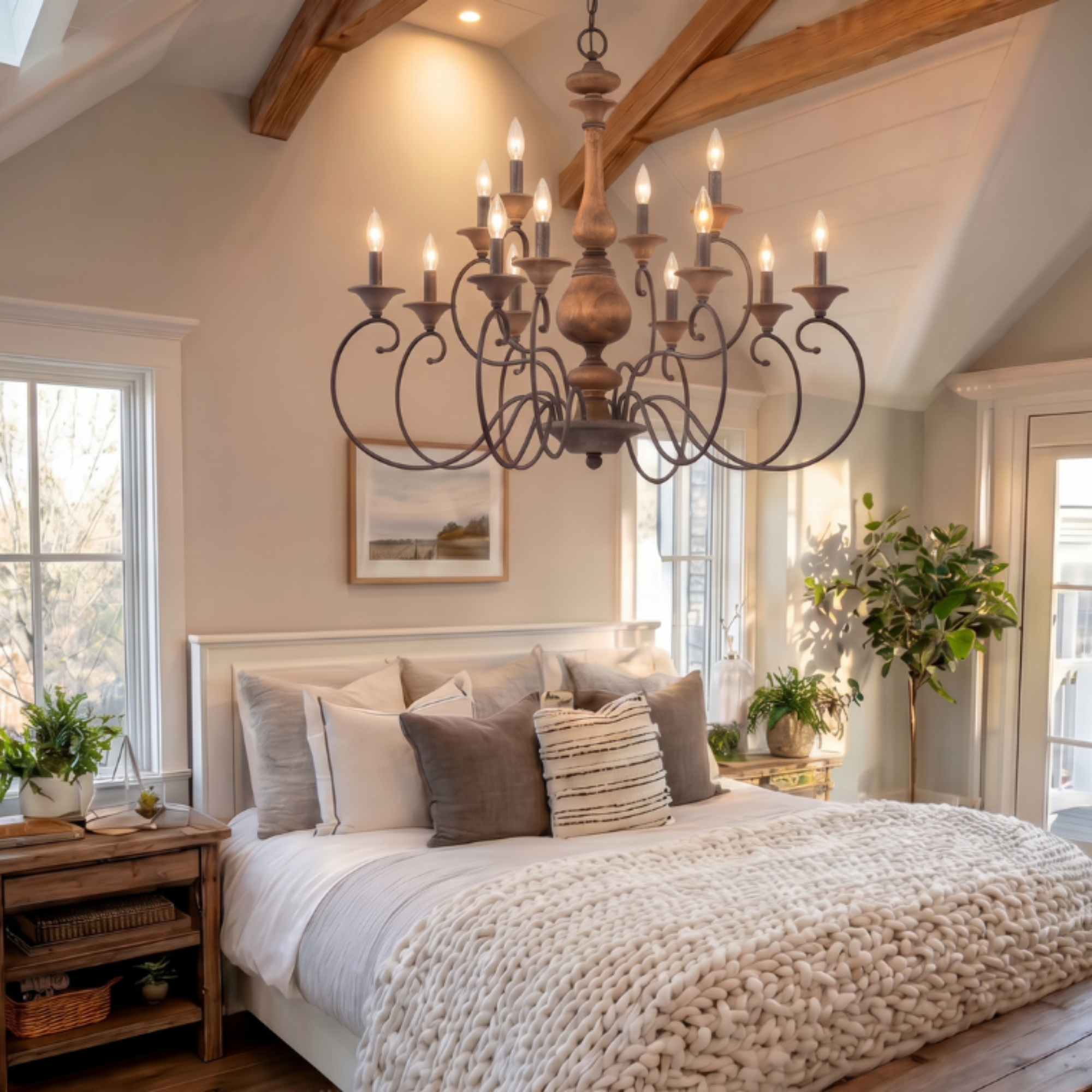 Quoizel Auburn Chandelier lustr rustic black