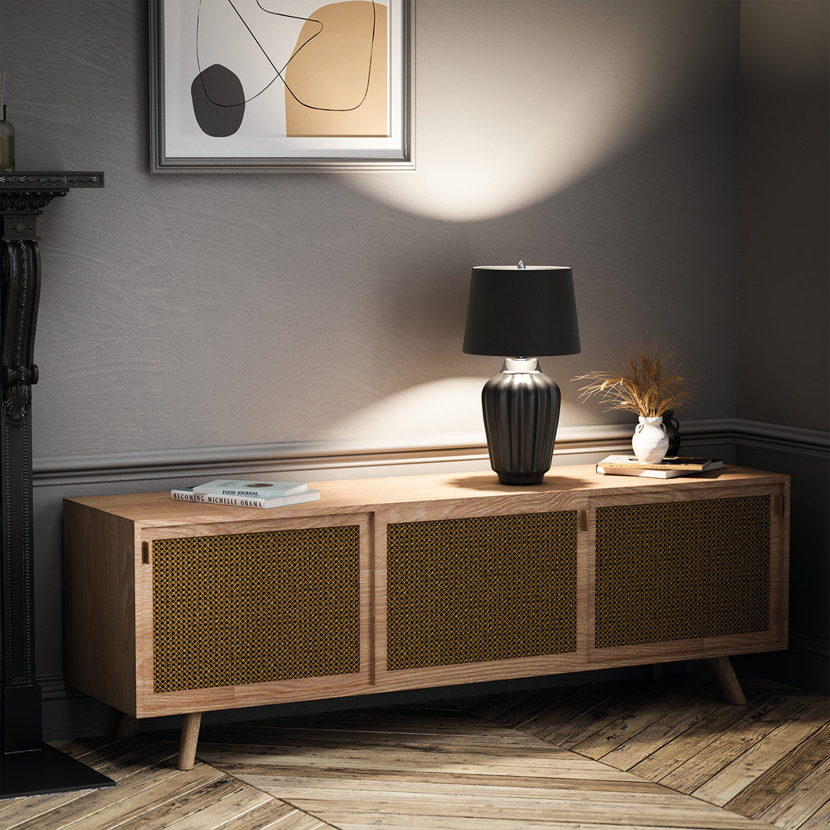 Gilded Nola Bexley stolní lampa černá nikl zlatá