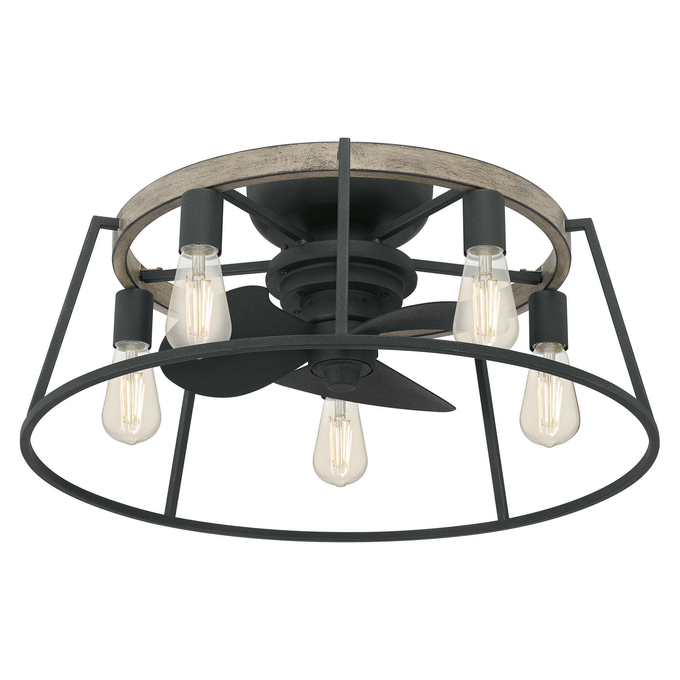 Quoizel Brockton stropní ventilátor se světlem Grey Ash