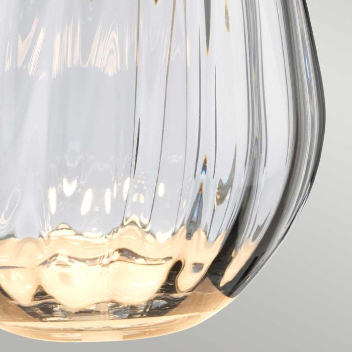 Gilded Nola Lena Small stolní lampa kouřové sklo