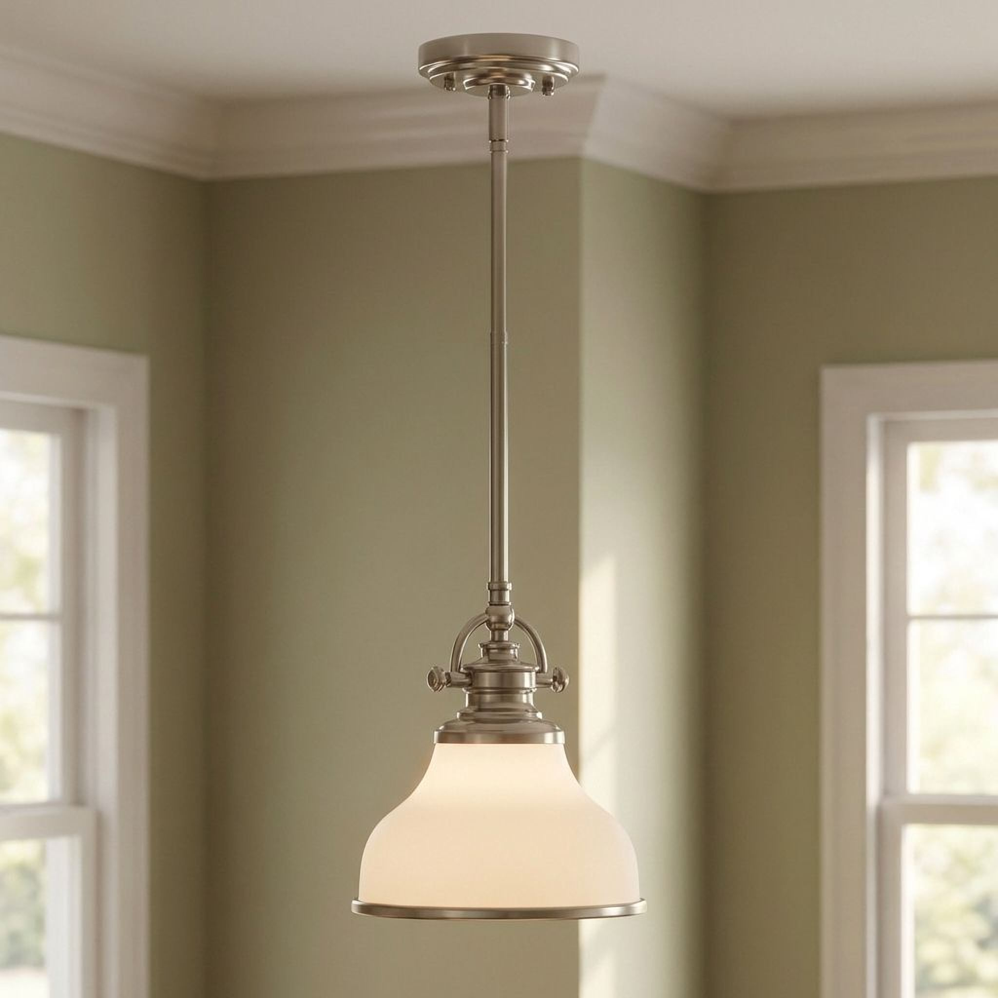 Quoizel Grant Mini Pendant závěsné svítidlo brushed nickel opálové