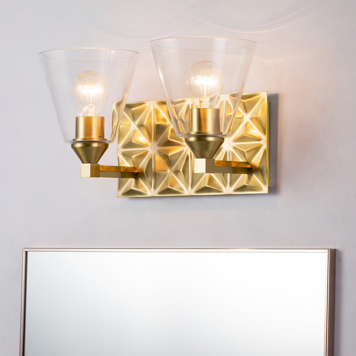 Gilded Nola Alpha 2 Light koupelnové svítídlo mosaz