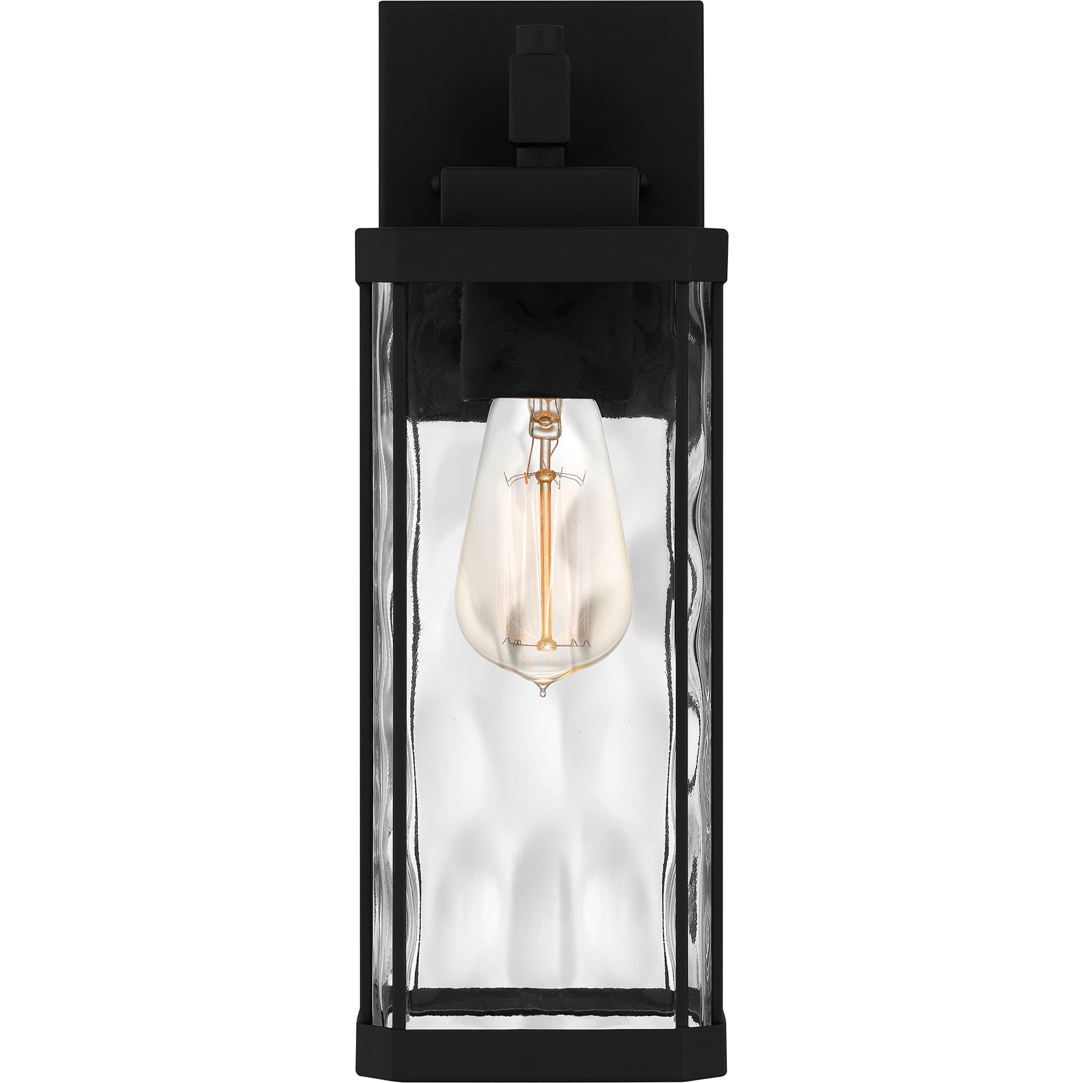 Quoizel Balchier venkovní lampa černá kladívkové sklo