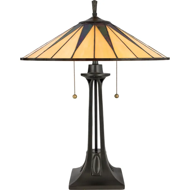 Quoizel Gotham stolní lampa Vintage Bronze mozaika