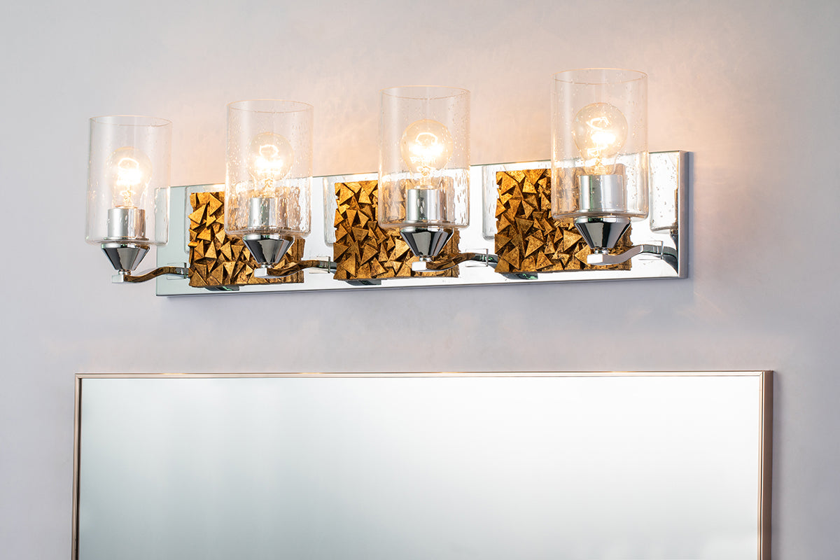 Gilded Nola Bocage 4 Light koupelnové svítídlo chrom zlato