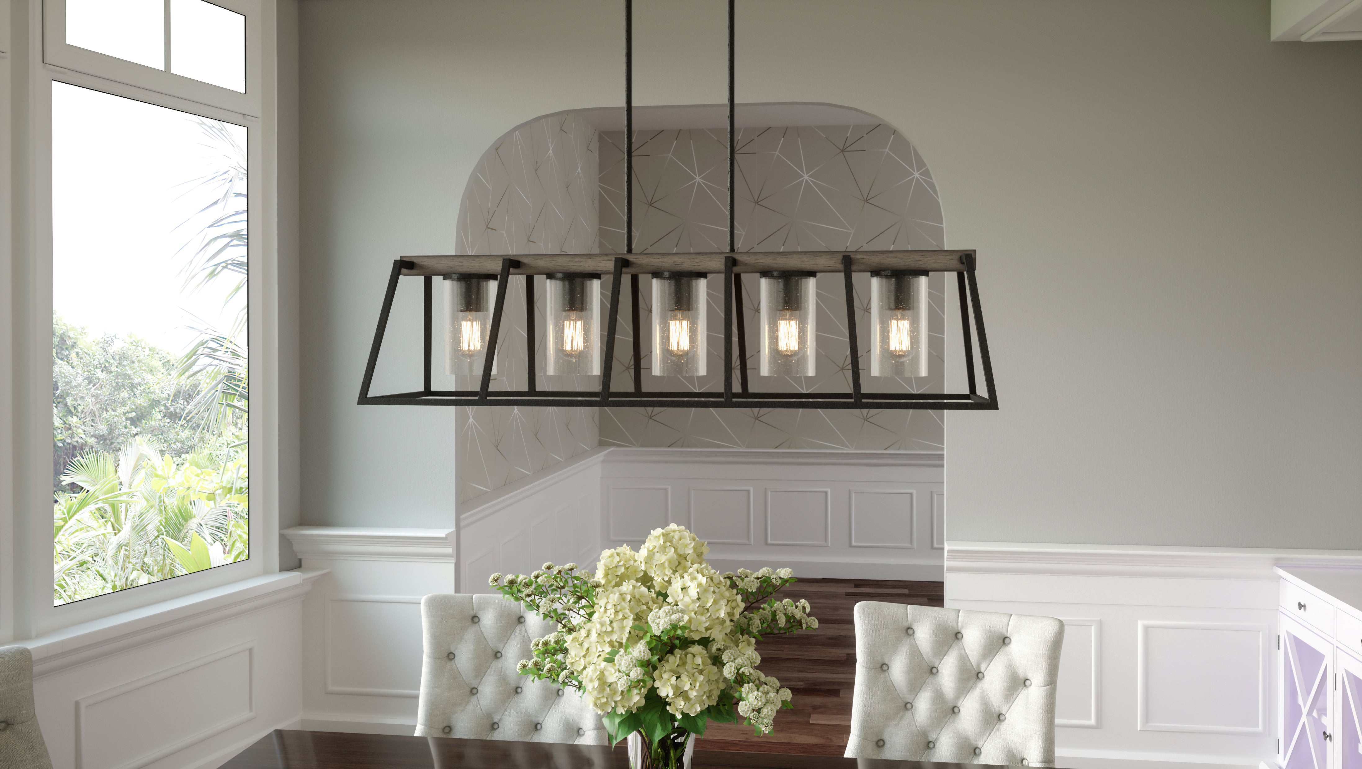 Quoizel Brockton Outdoor Chandelier venkovní lustr šedý 6 světel