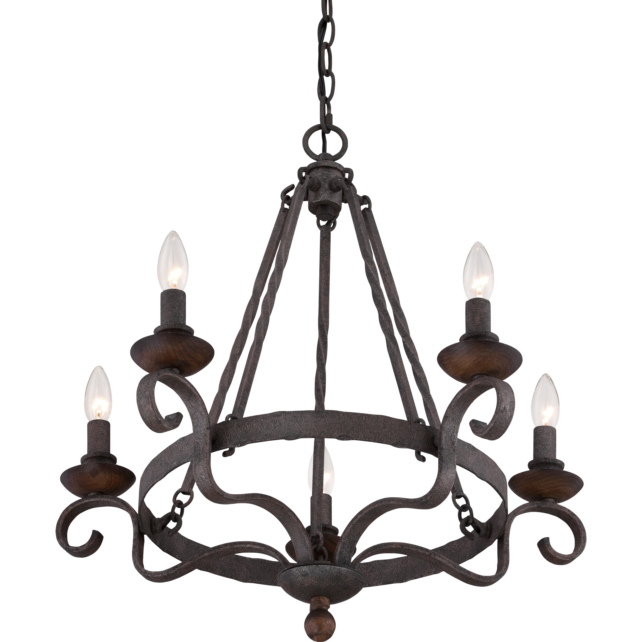 Quoizel Noble Chandelier lustr 3světlo černý