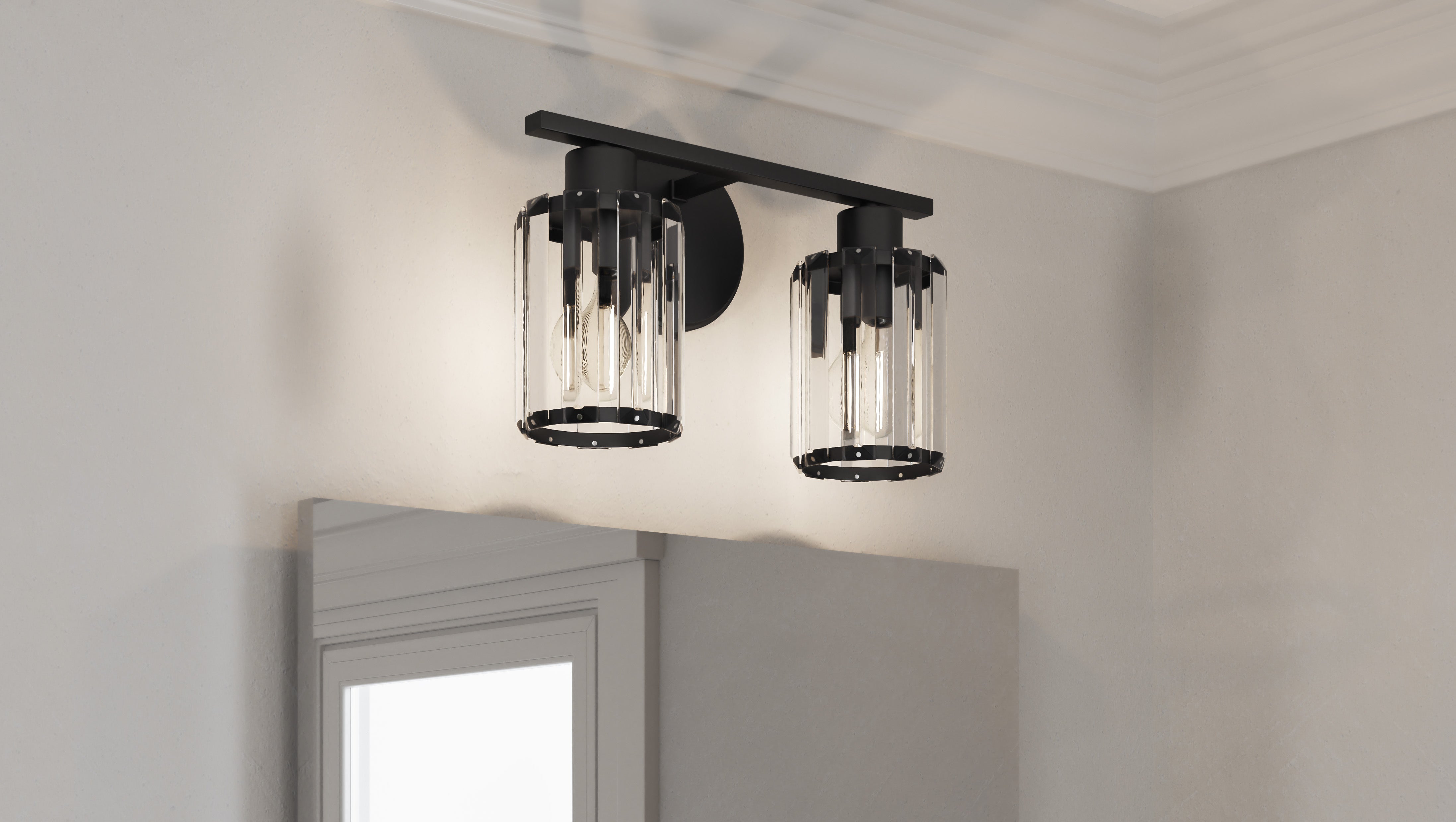 Quoizel Isla Bath Light koupelnové svítidlo černé 3 světla