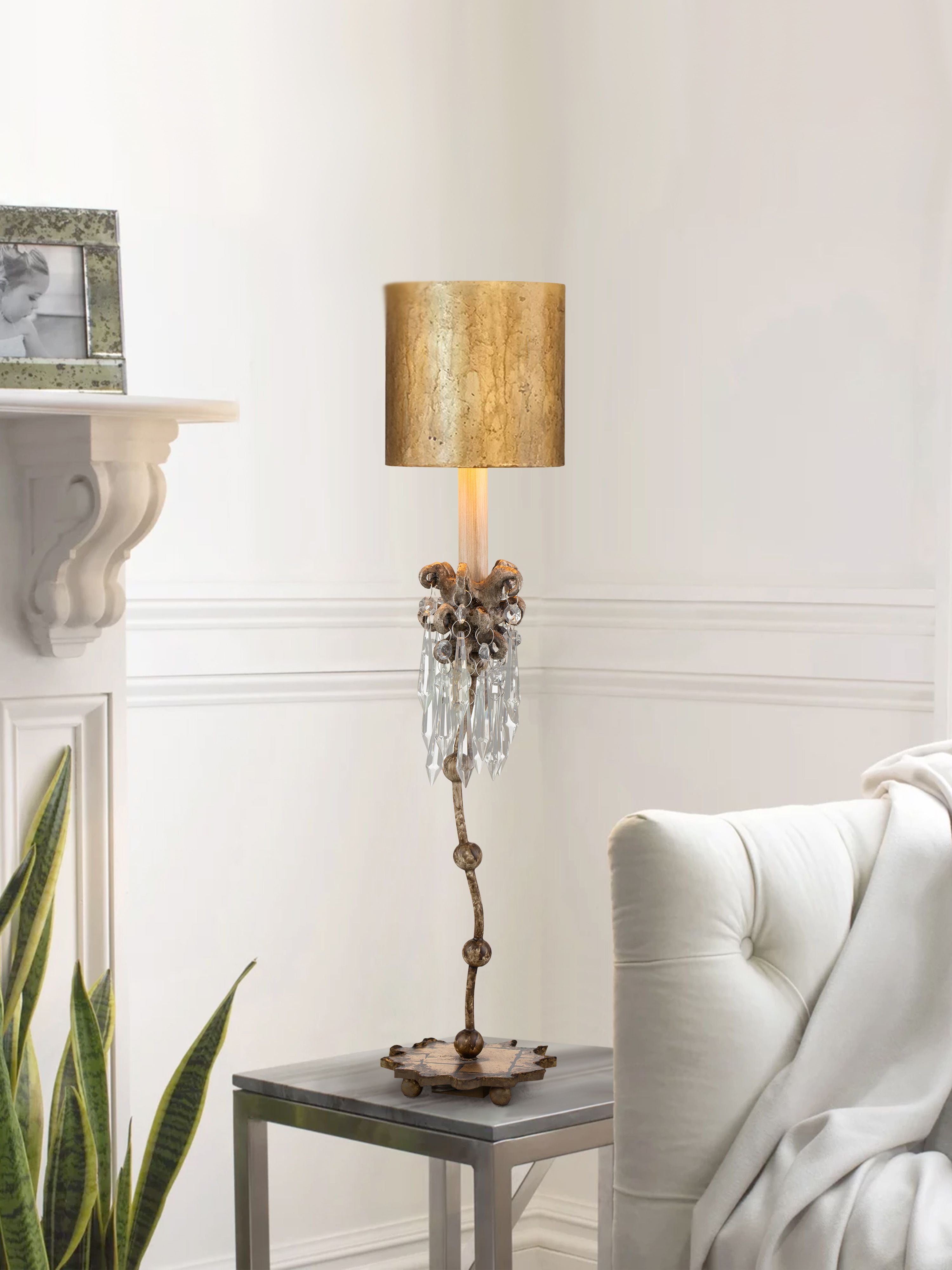 Gilded Nola Venetian stolní lampa designová trellis