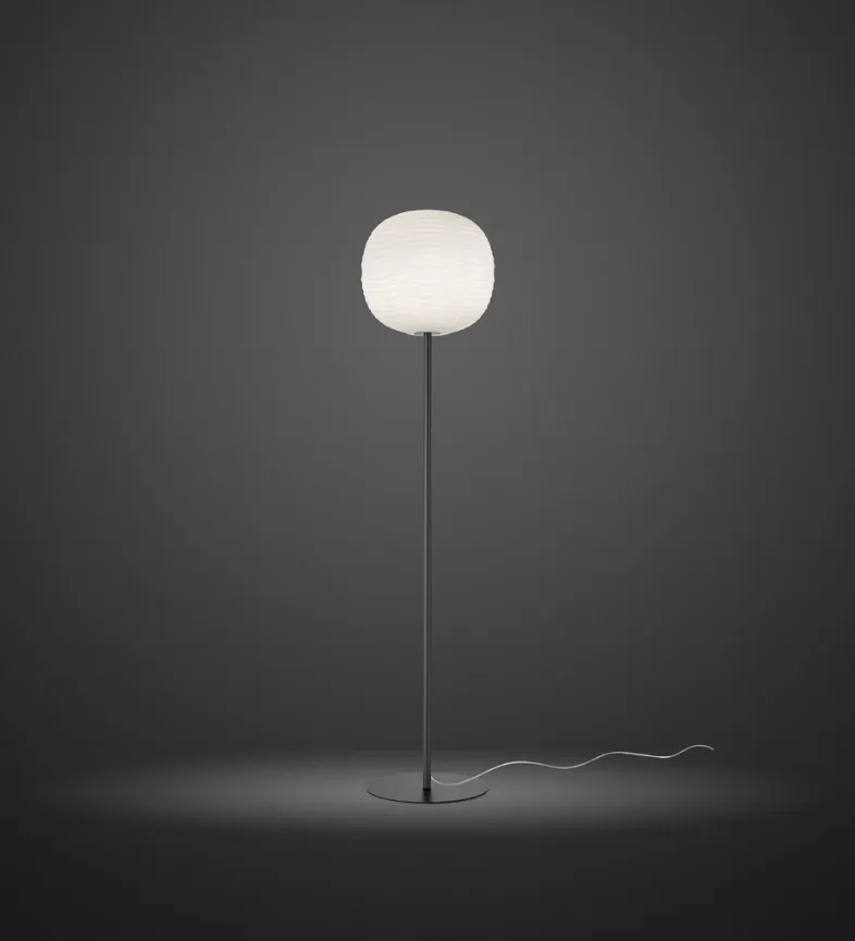 Foscarini Gem stojací lampa skleněná vlnková