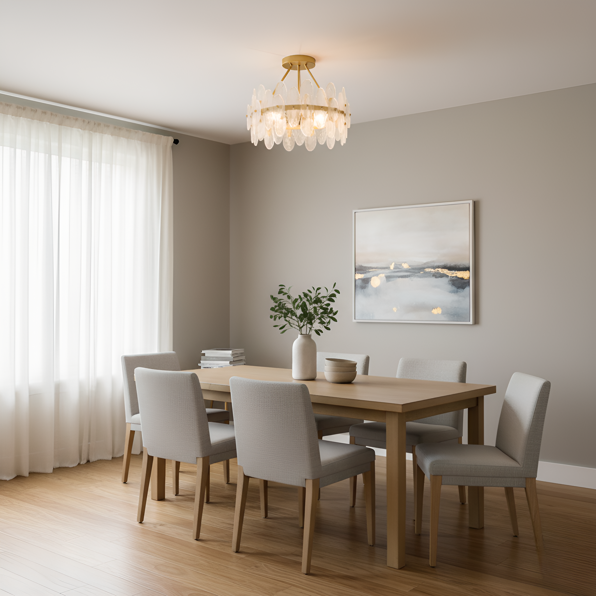 Quoizel Abigail Semi-Flush Mount stropní svítidlo zlaté skleněné