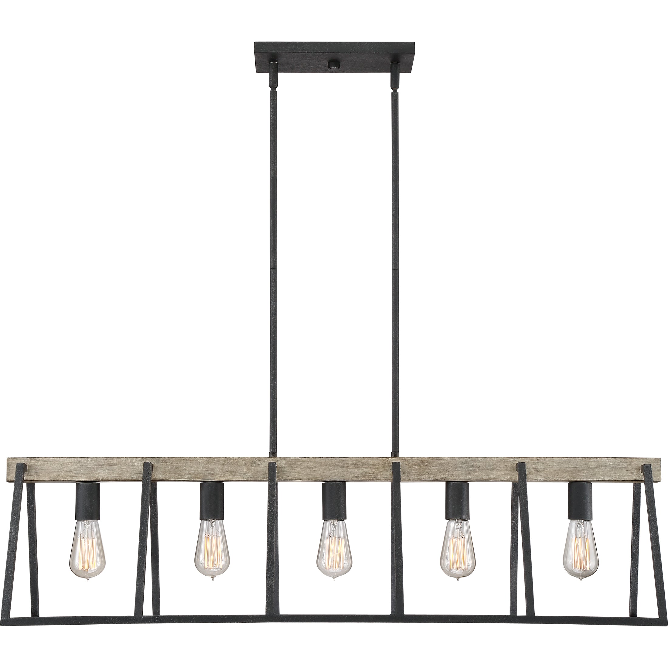 Quoizel Brockton lineární lustr grey ash ostrovní
