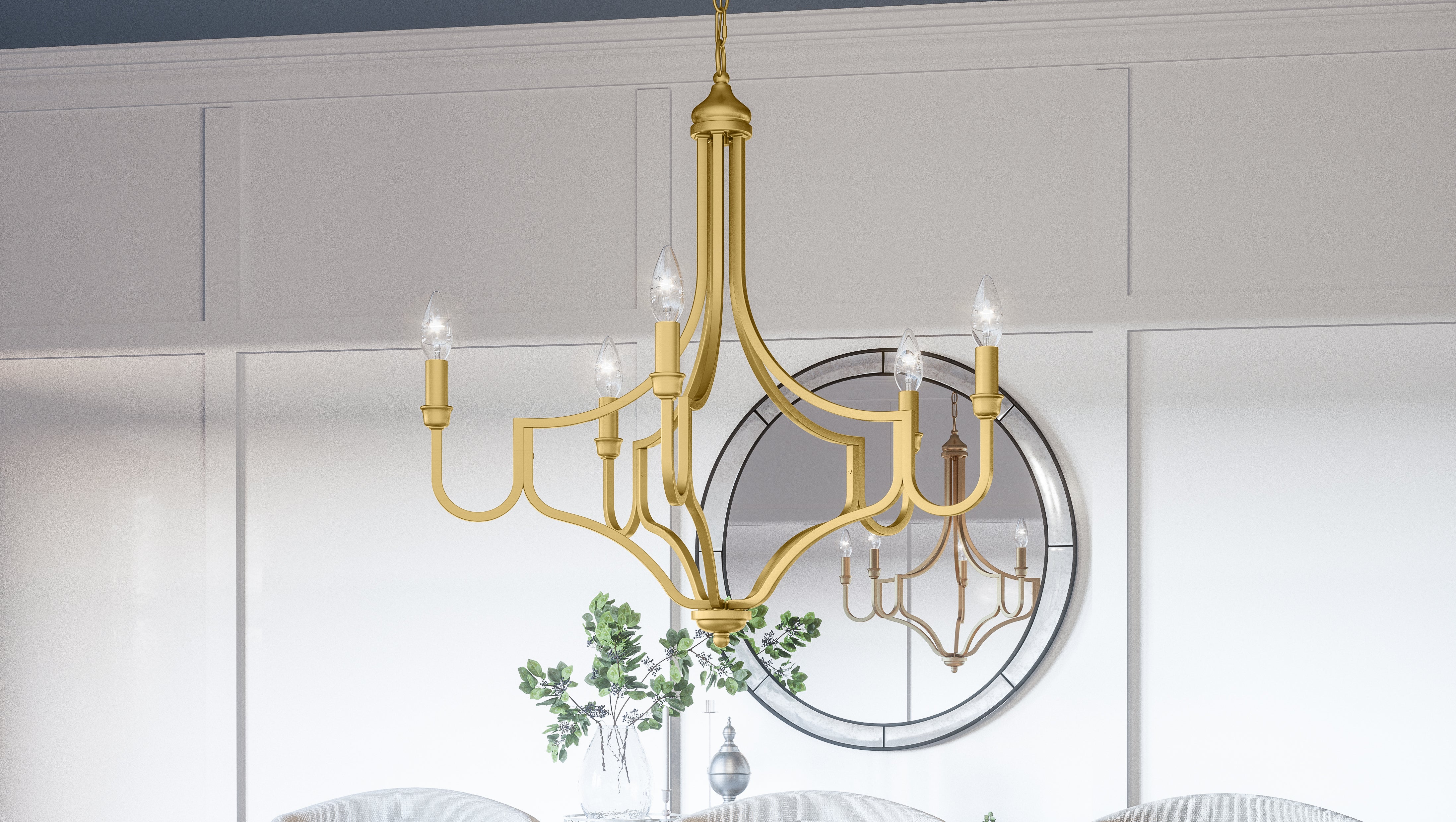 Quoizel Mabel Chandelier lustr světle zlatá