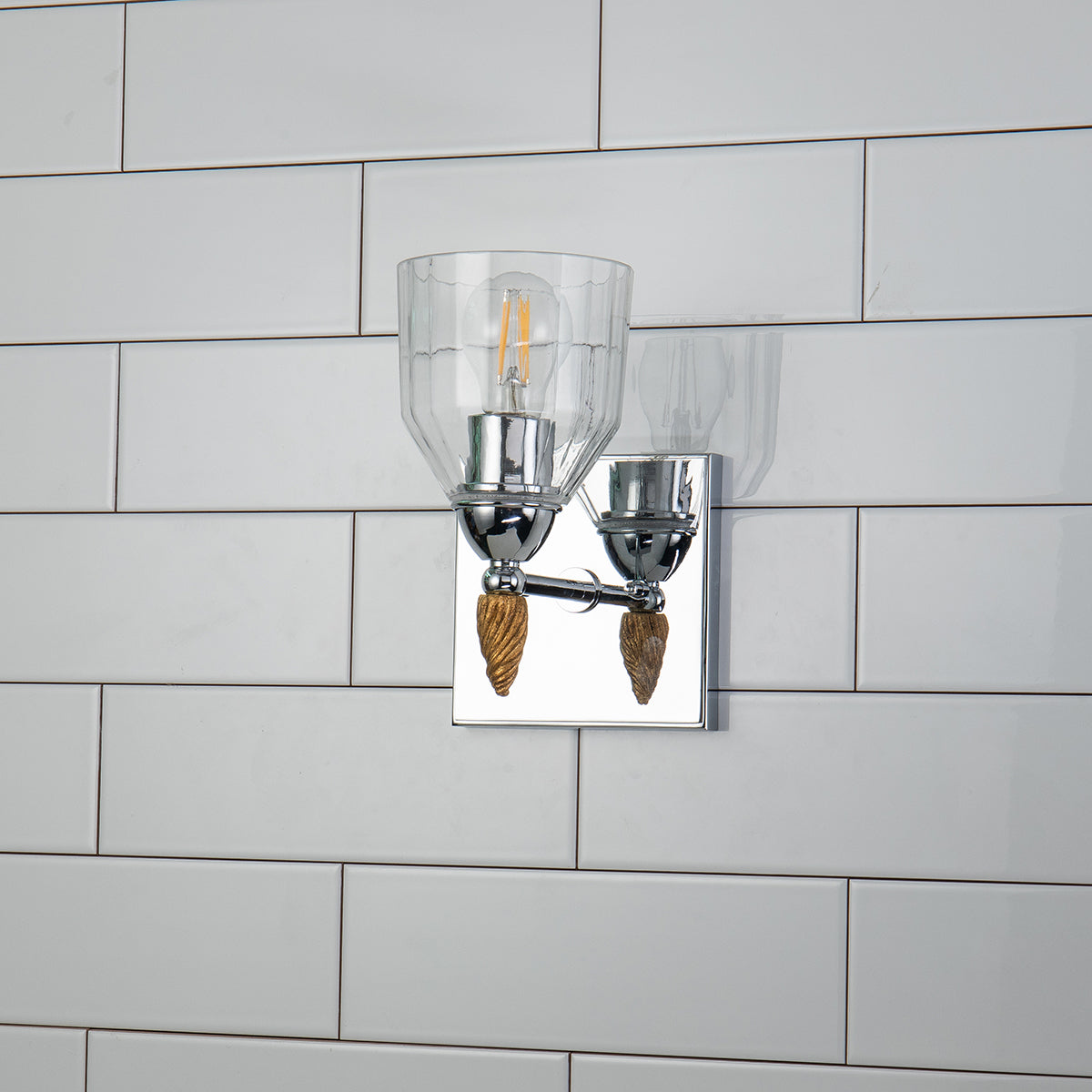 Gilded Nola Felice 1 Light koupelnové svítídlo bronz