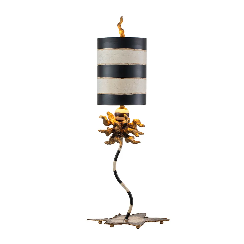 Gilded Nola Dominique stolní lampa černobílý pruh 25"