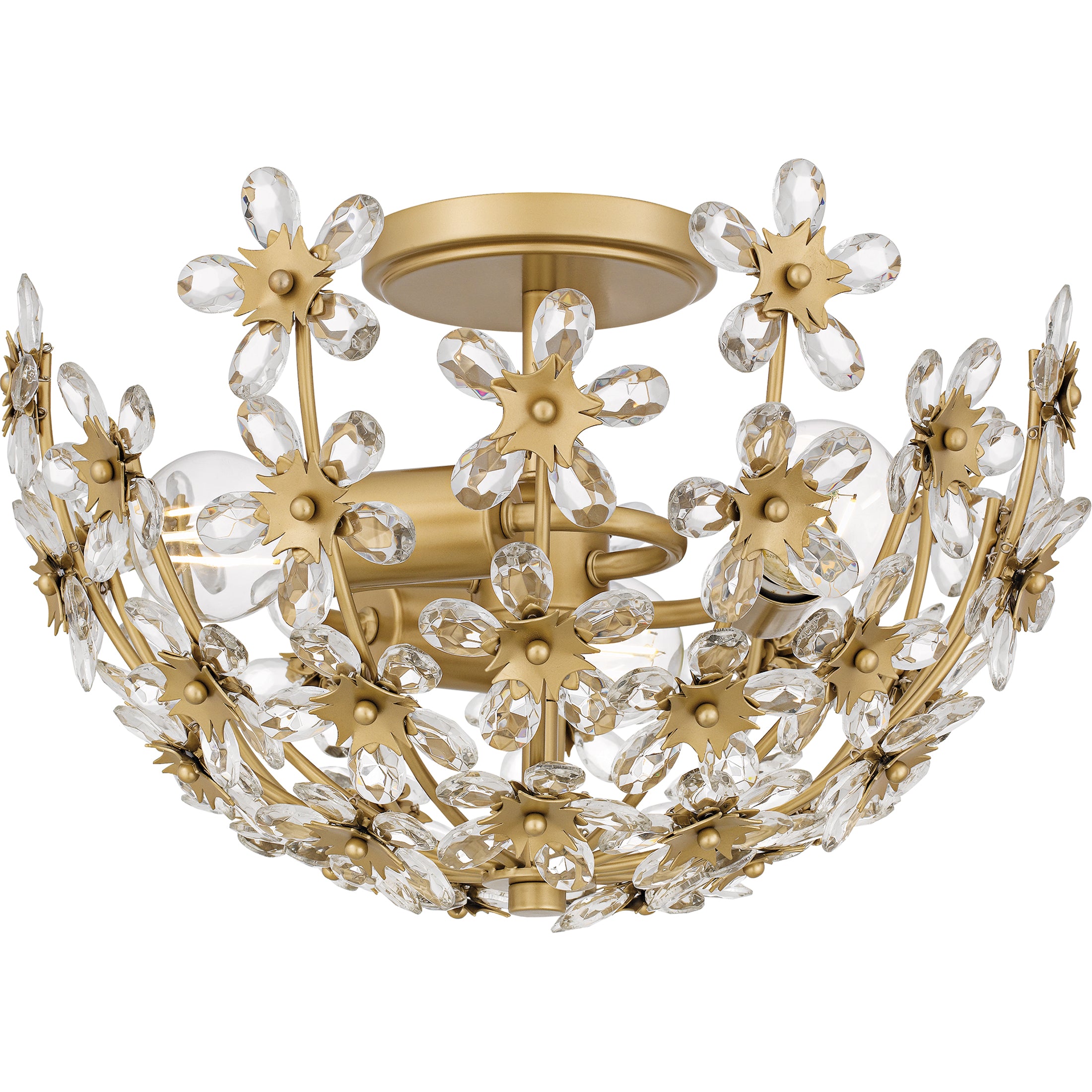 Quoizel Rosemary Semi-Flush stropní svítidlo křišťálové