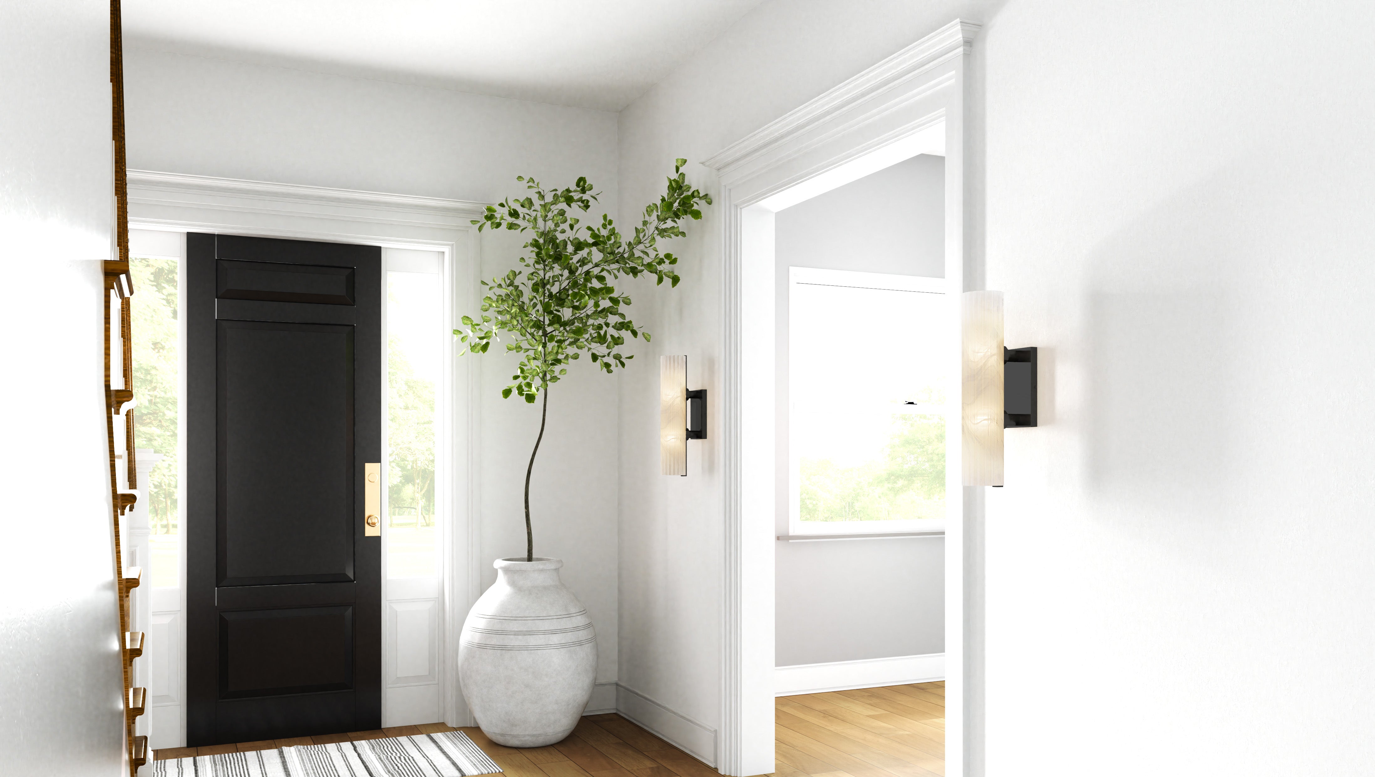 Quoizel Curran Wall Sconce nástěnné Matte Black sklo